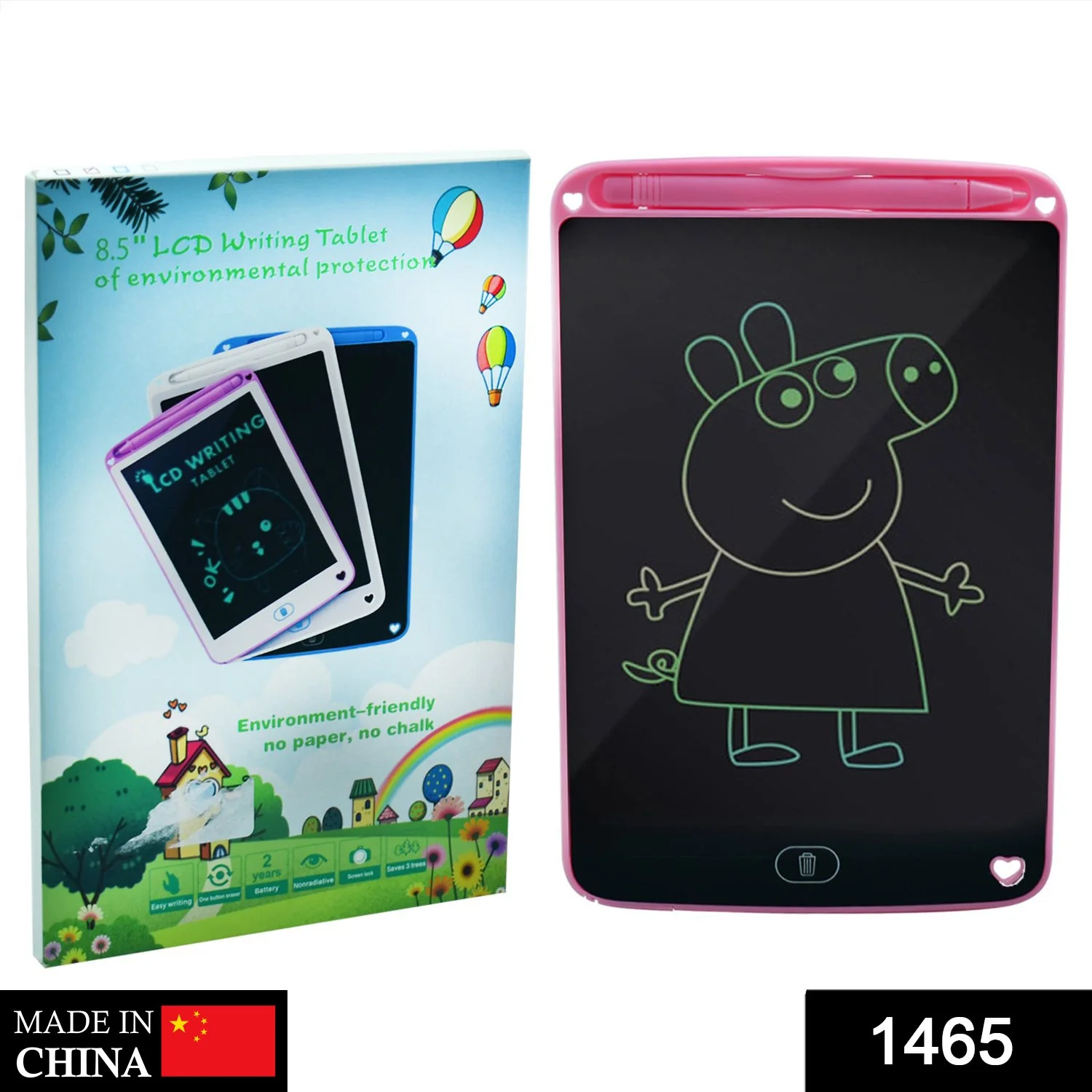 Portable 8.5" LCD Writing Tablet Pad for Writing & Drawing (Multi-Color Ink) - Image 2