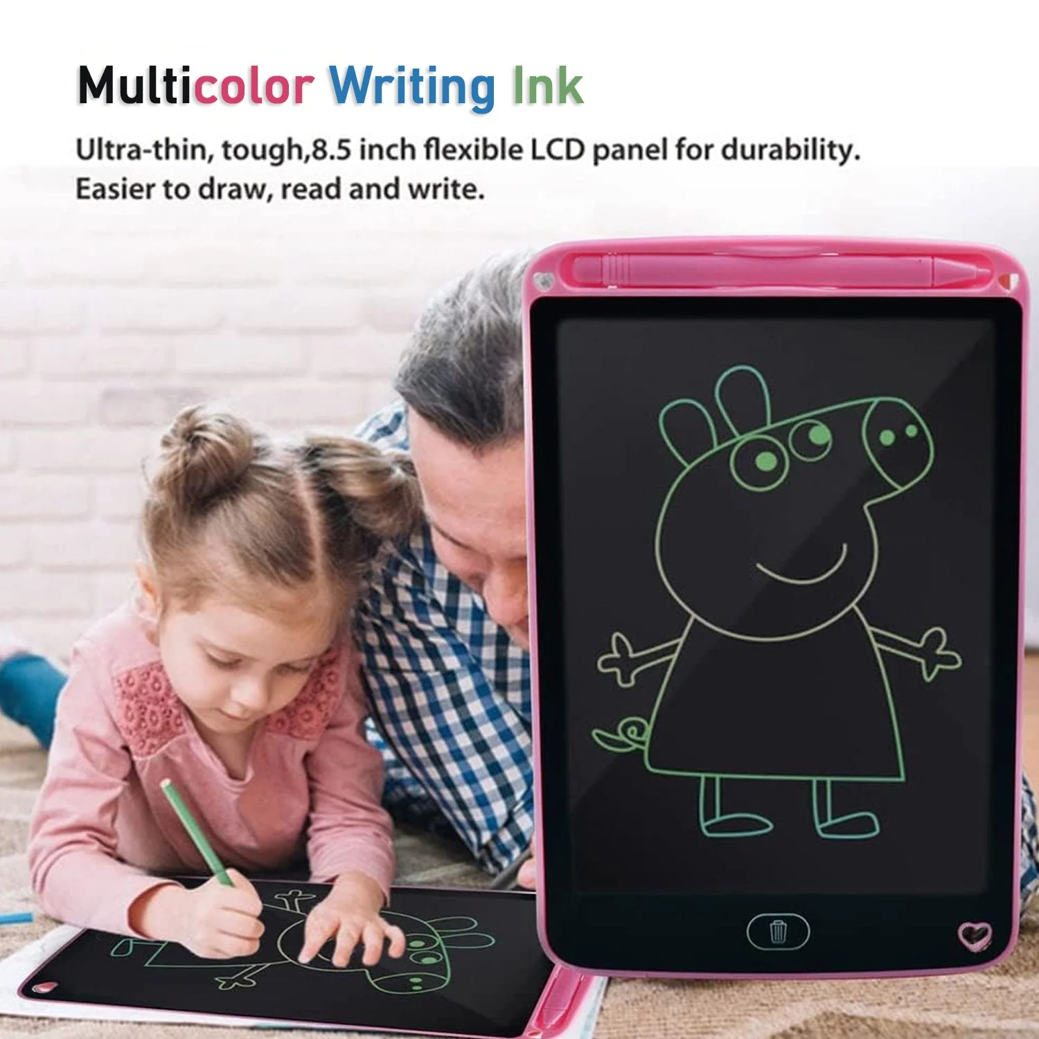 Portable 8.5" LCD Writing Tablet Pad for Writing & Drawing (Multi-Color Ink) - Image 3