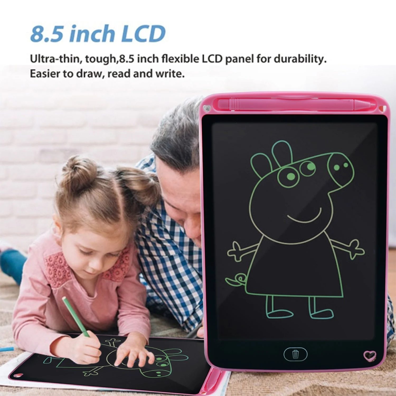 Portable 8.5" LCD Writing Tablet Pad for Writing & Drawing (Multi-Color Ink) - Image 8
