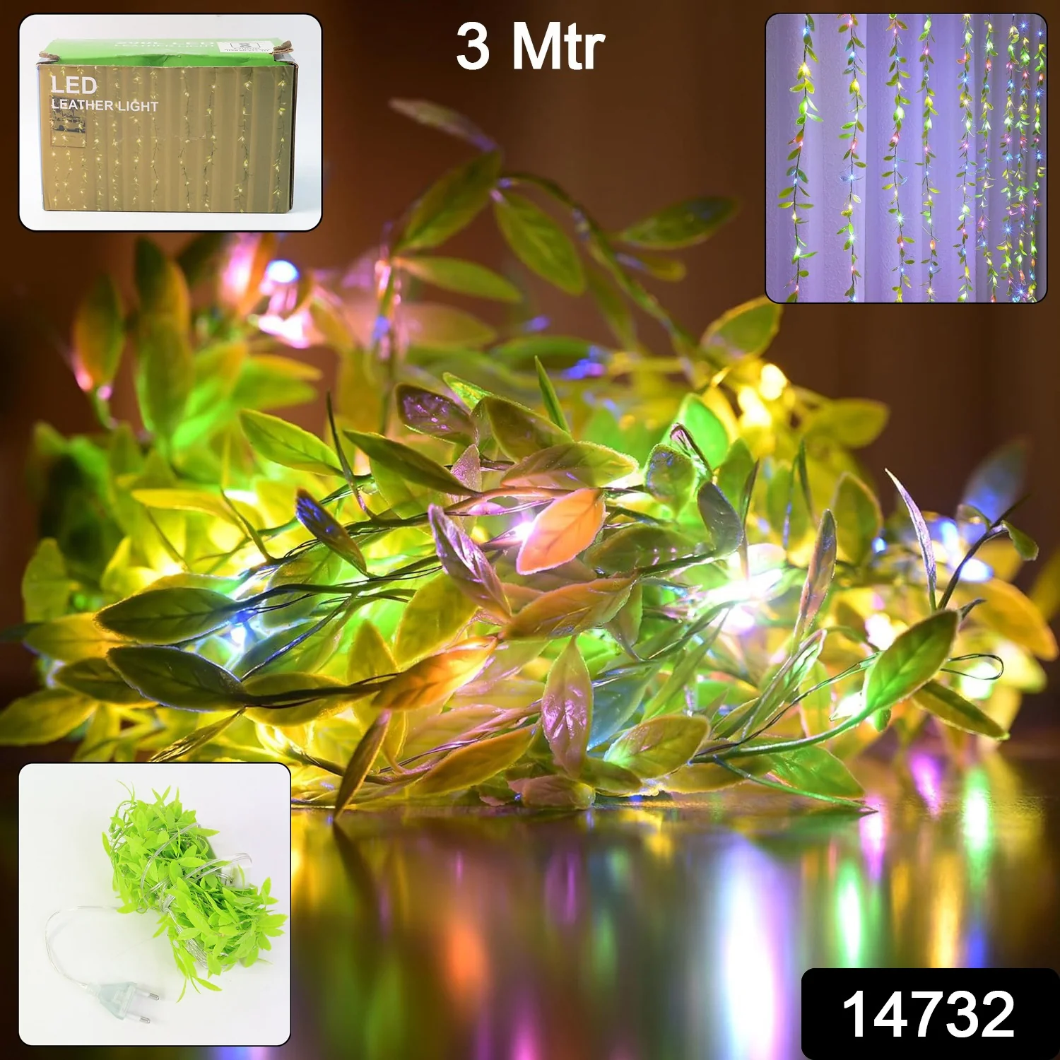 Decorative LED Leaf String Light Approx 3 mtr (1 Pc) - Image 2