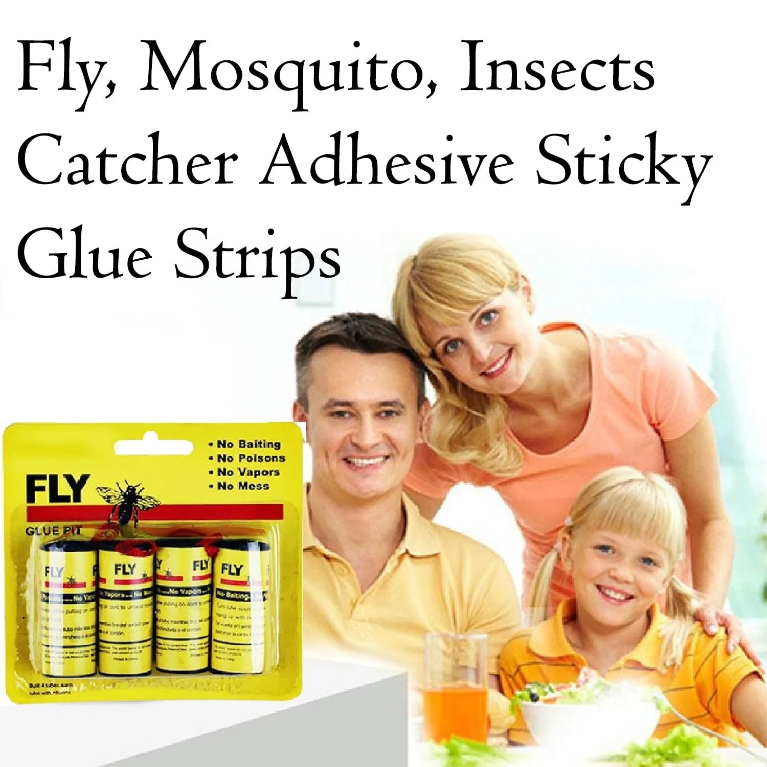 Fly, Mosquito & Insect Catcher Adhesive Sticky Glue Strips - Image 2