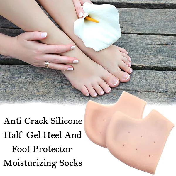 Anti Crack Silicone Half Gel Heel And Foot Protector Moisturizing Socks - Image 6