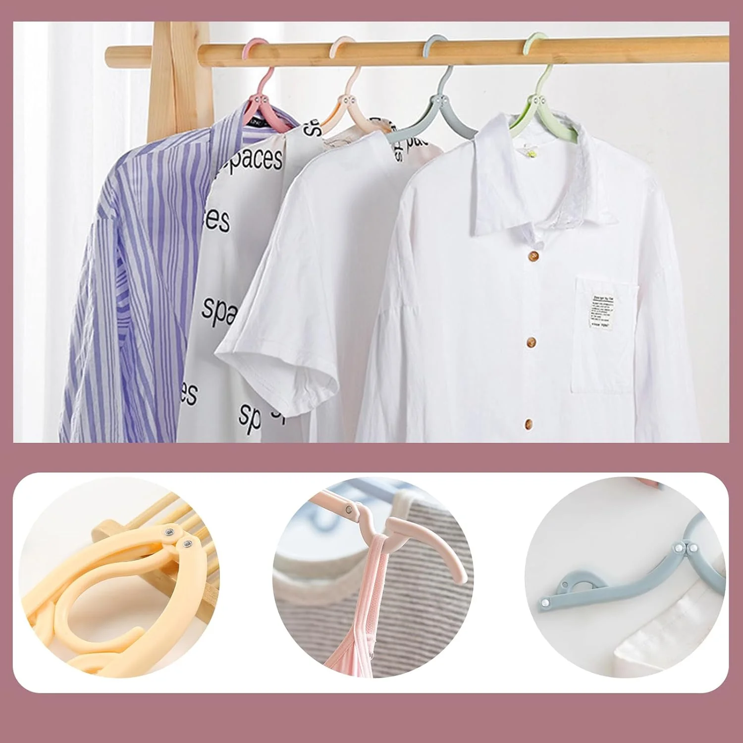 Travel Hangers, Portable Folding Clothes Hangers (1 Pc) - Image 7
