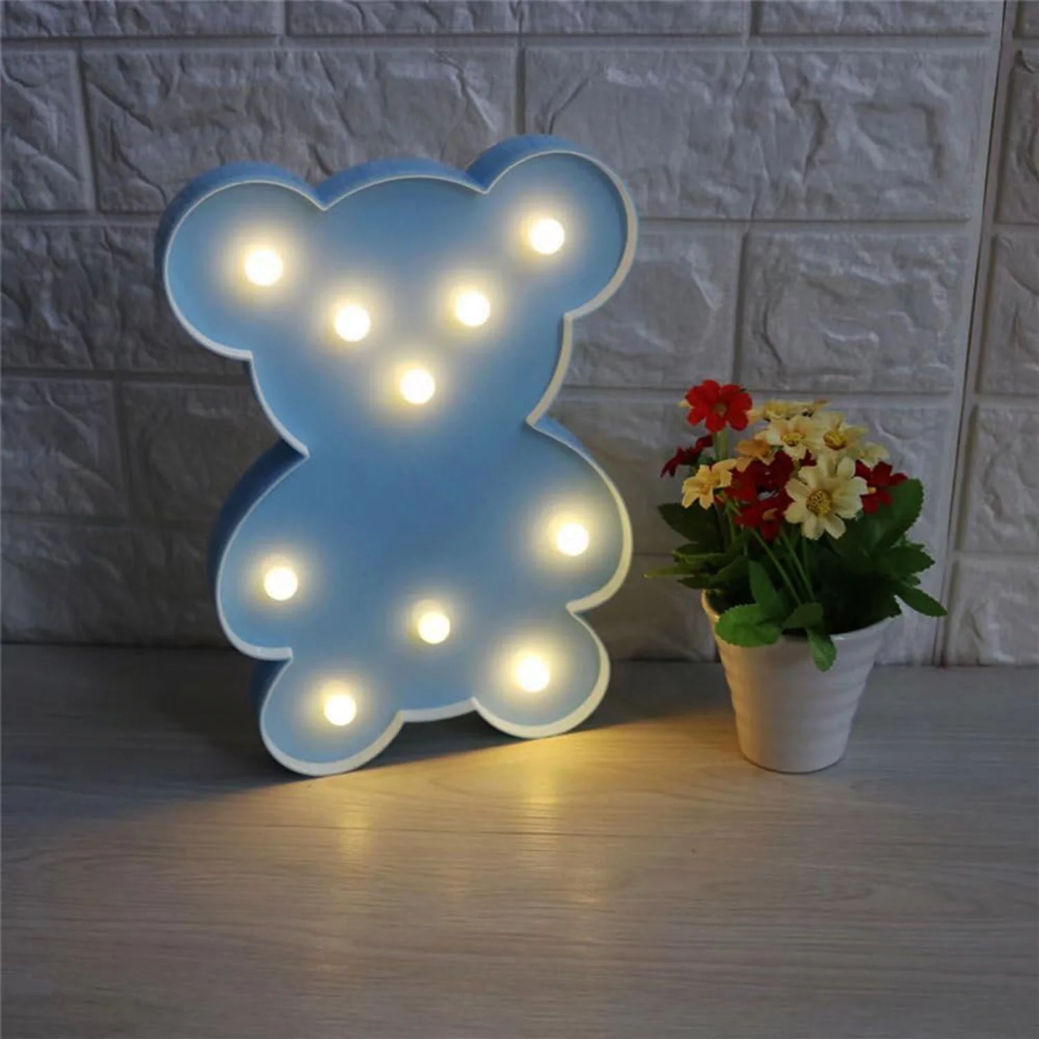 Teddy Bear Shape LED Decorative Night Light (1 Pc) - Image 6