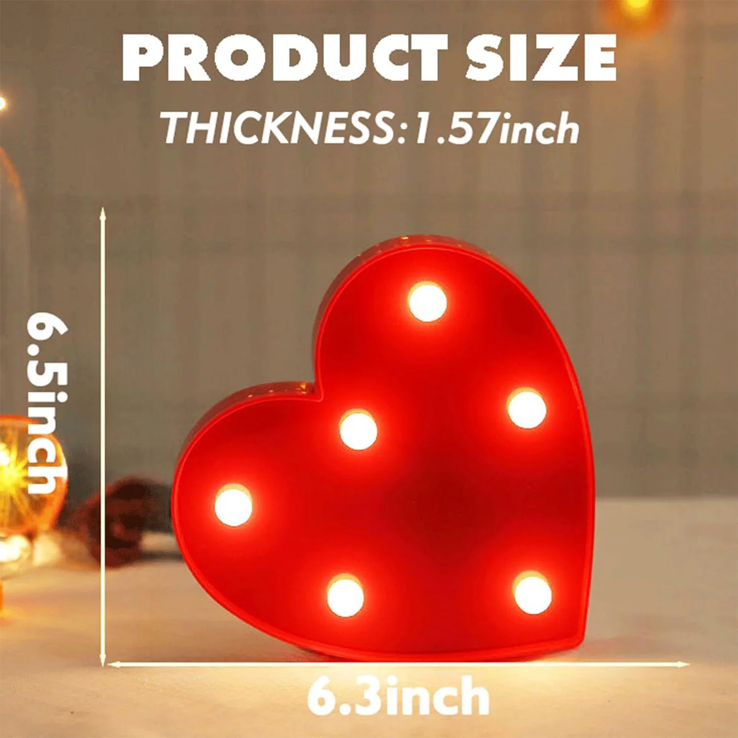 Heart Shape LED Decorative Night Light (1 Pc) - Image 4