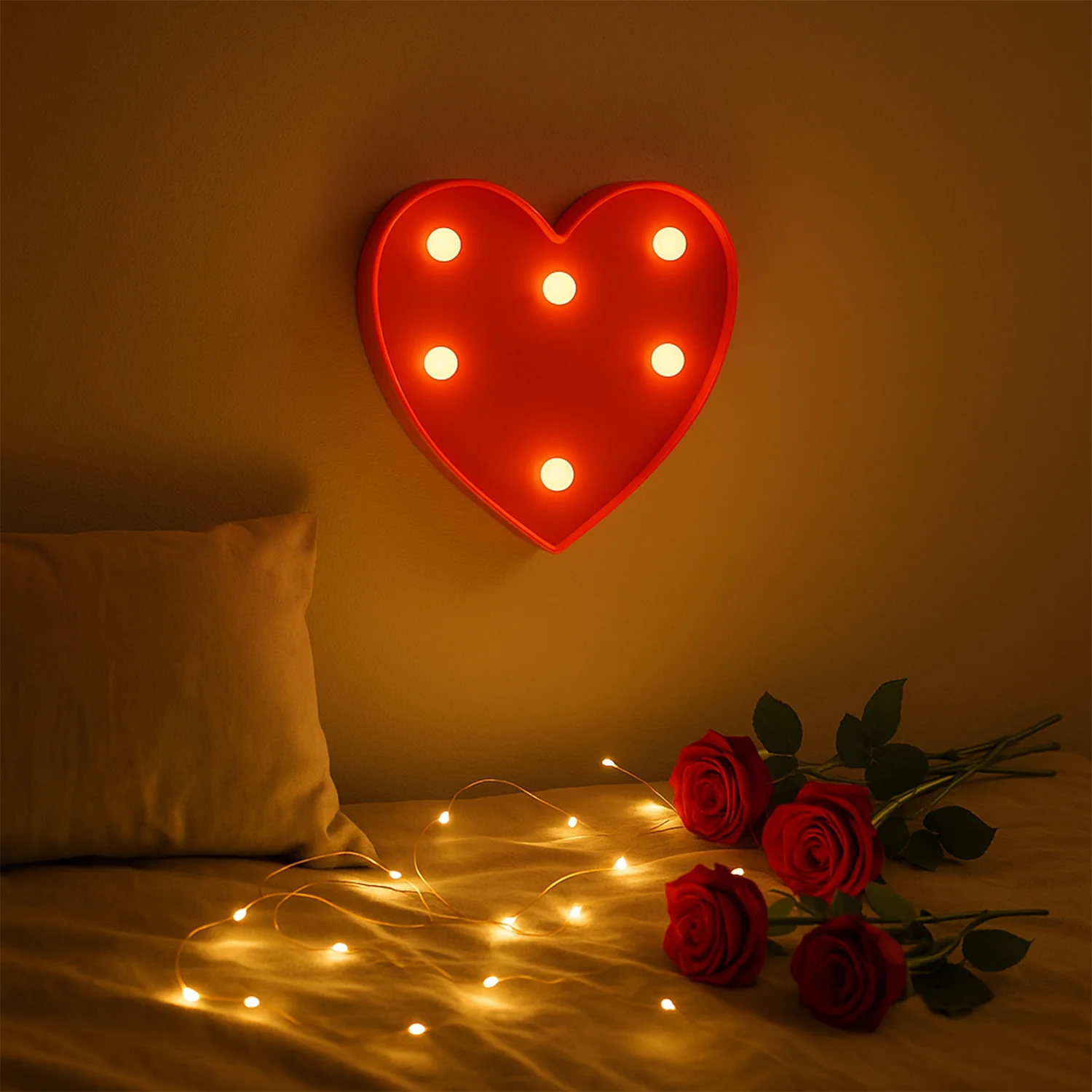 Heart Shape LED Decorative Night Light (1 Pc) - Image 7