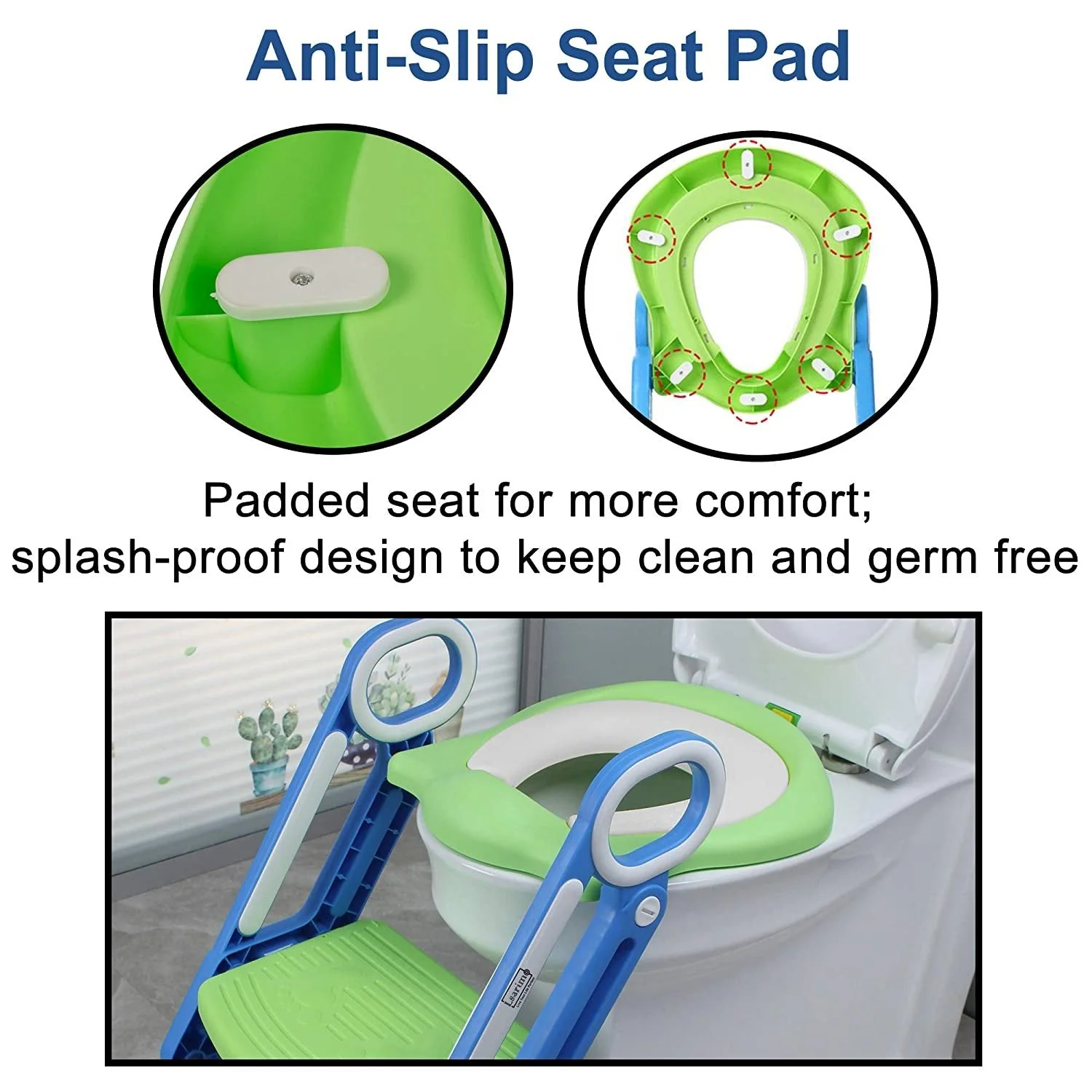 2 in 1 Training Foldable Ladder Potty Toilet Seat for Kids  ----- - Image 6