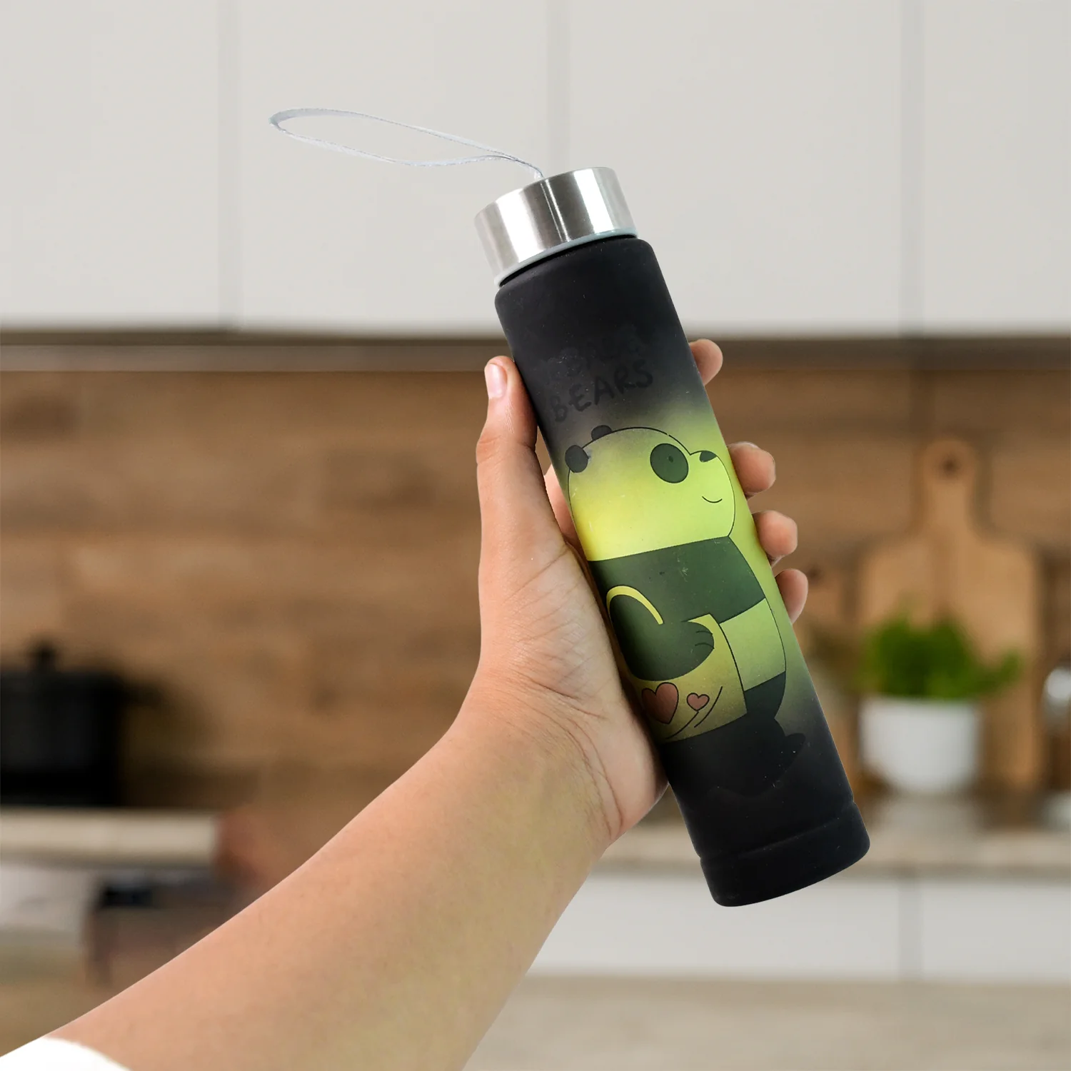 Cute Cartoon Printed Plastic Water Bottle (300 ML / 1 Pc) - Image 4