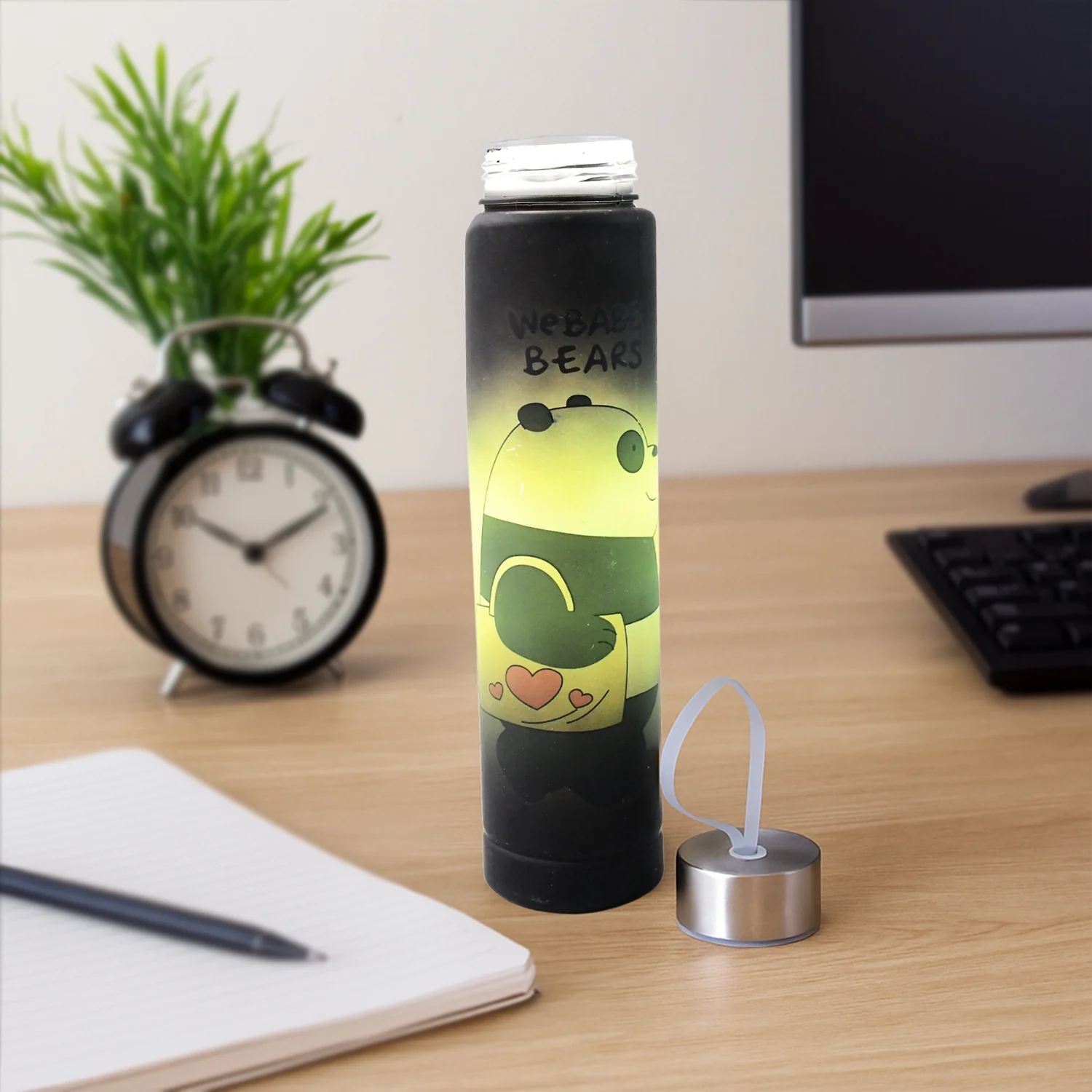 Cute Cartoon Printed Plastic Water Bottle (300 ML / 1 Pc) - Image 7