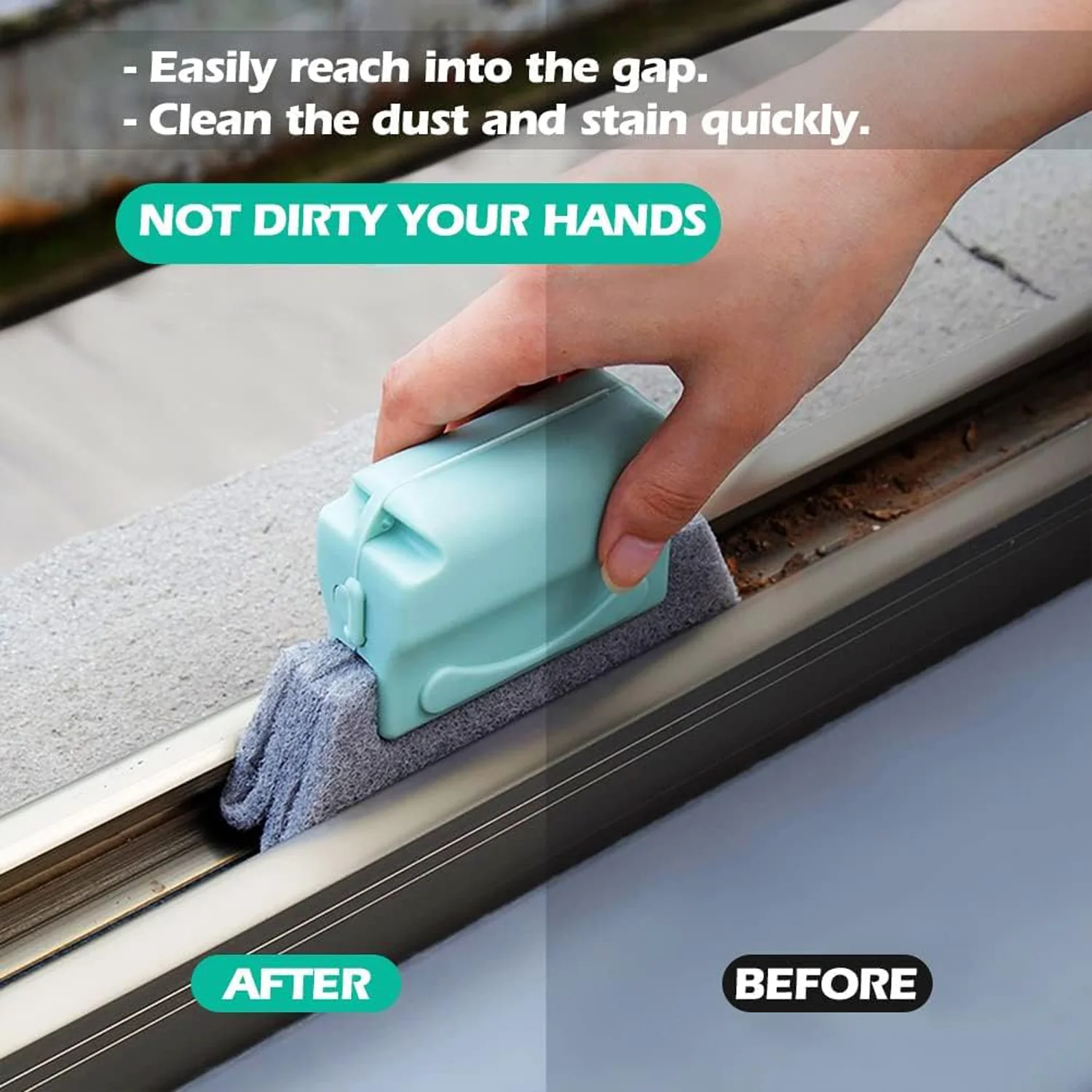 Creative Window Groove Cleaning Brush, Hand-Held Cleaner Tools - Image 3