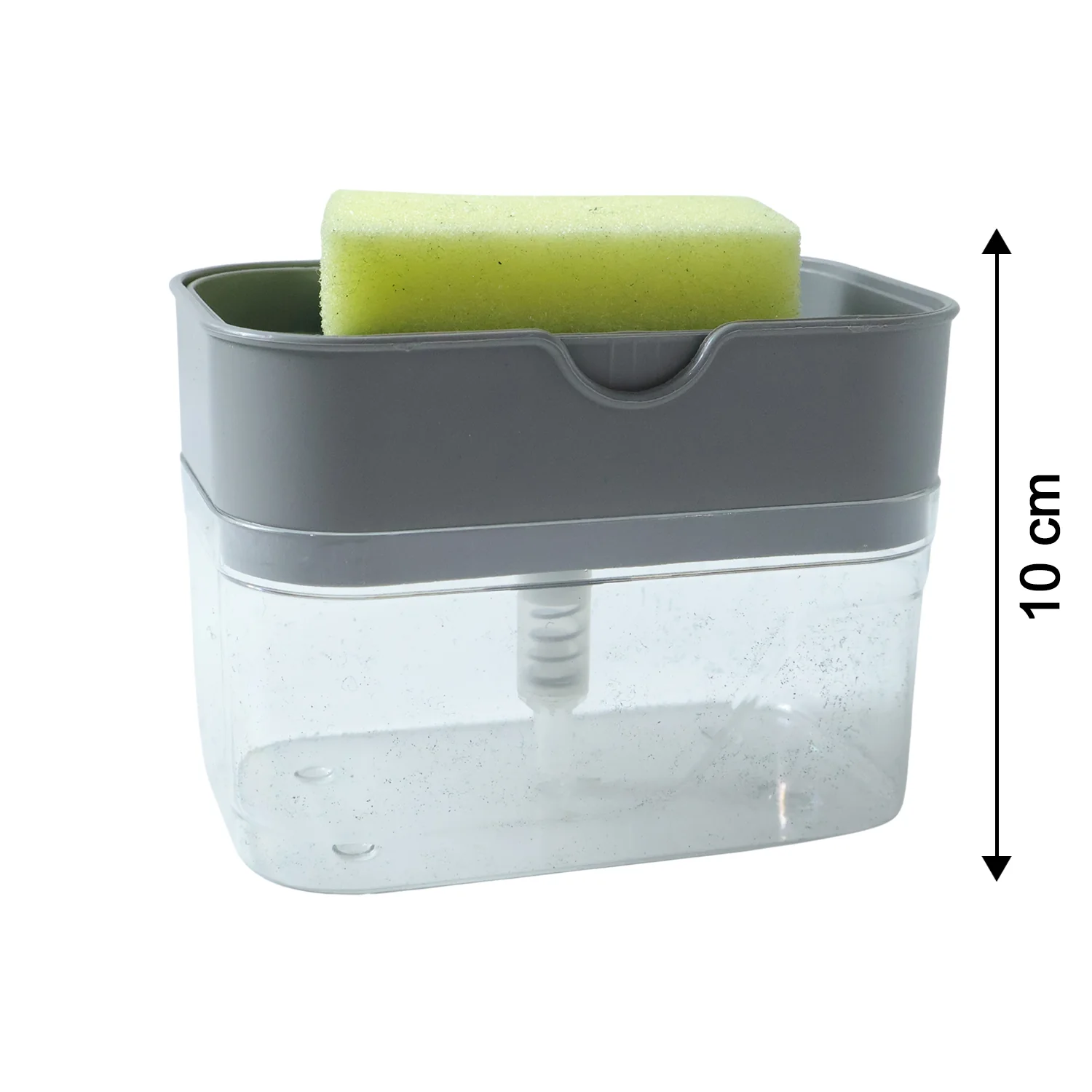 Liquid Soap Dispenser on Countertop with Sponge Holder For Pet - Image 6