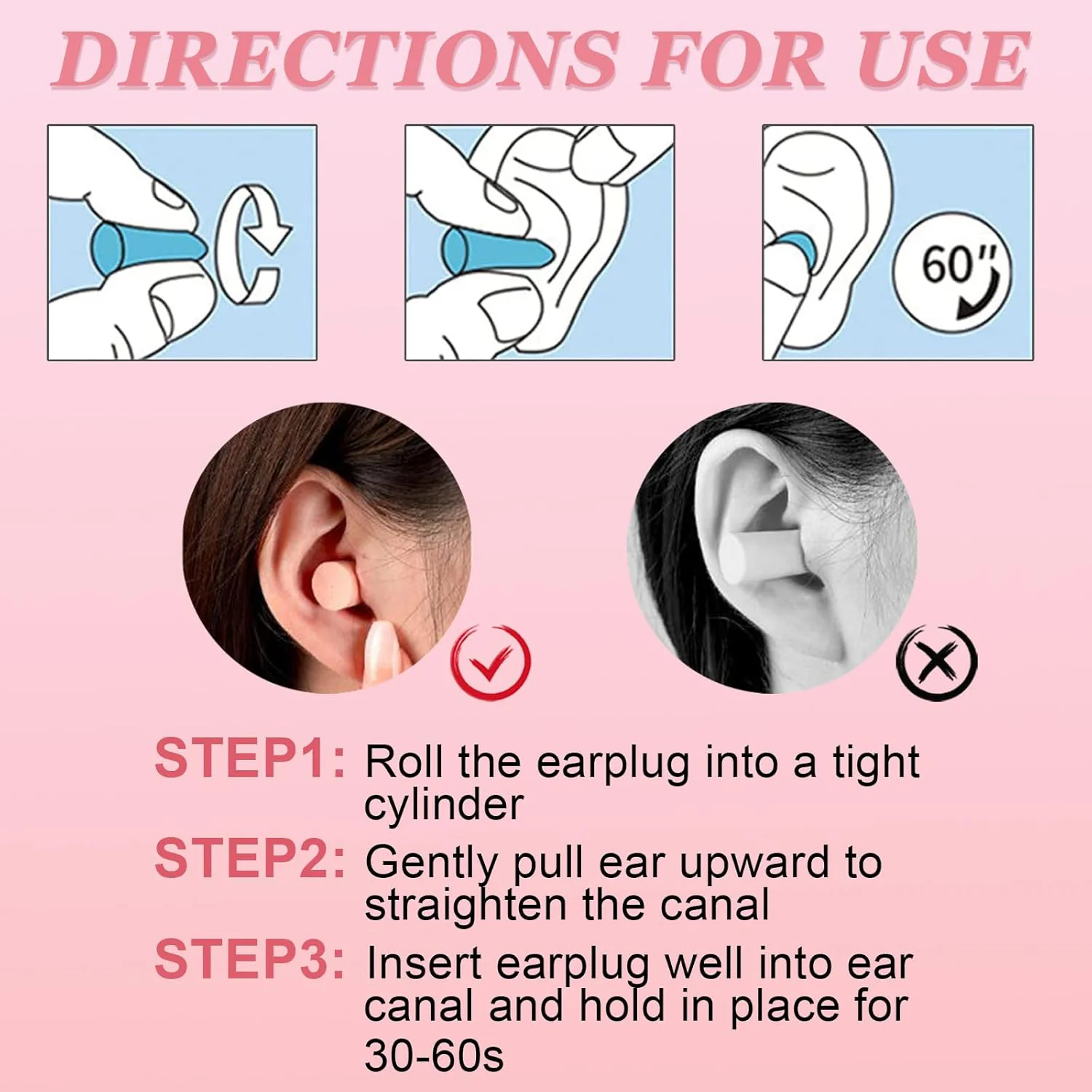 Foam Ear Plugs with Portable Storage Box (5 Pairs) - Image 4