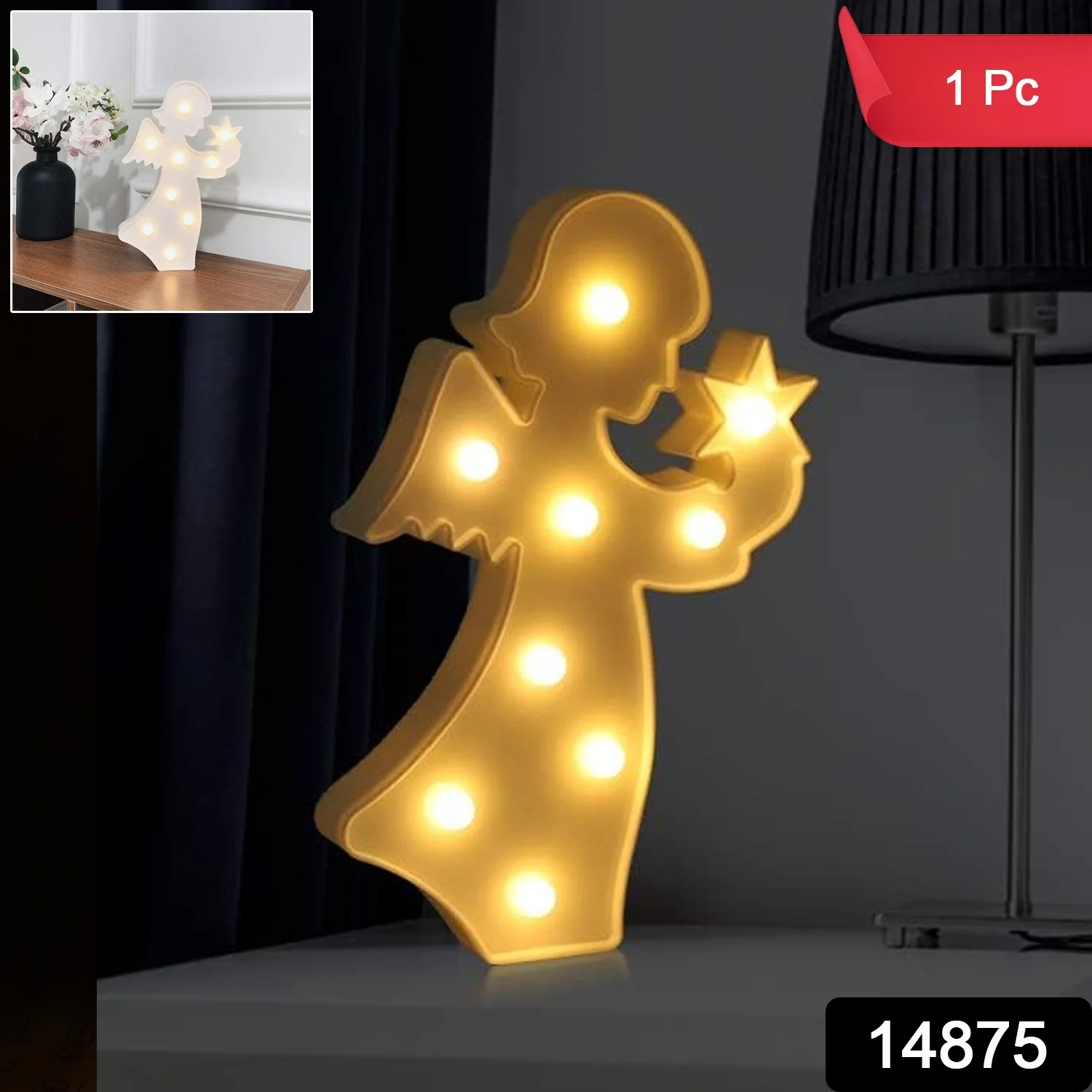 Angel Shaped LED Decorative Night Light (1 Pc) - Image 2