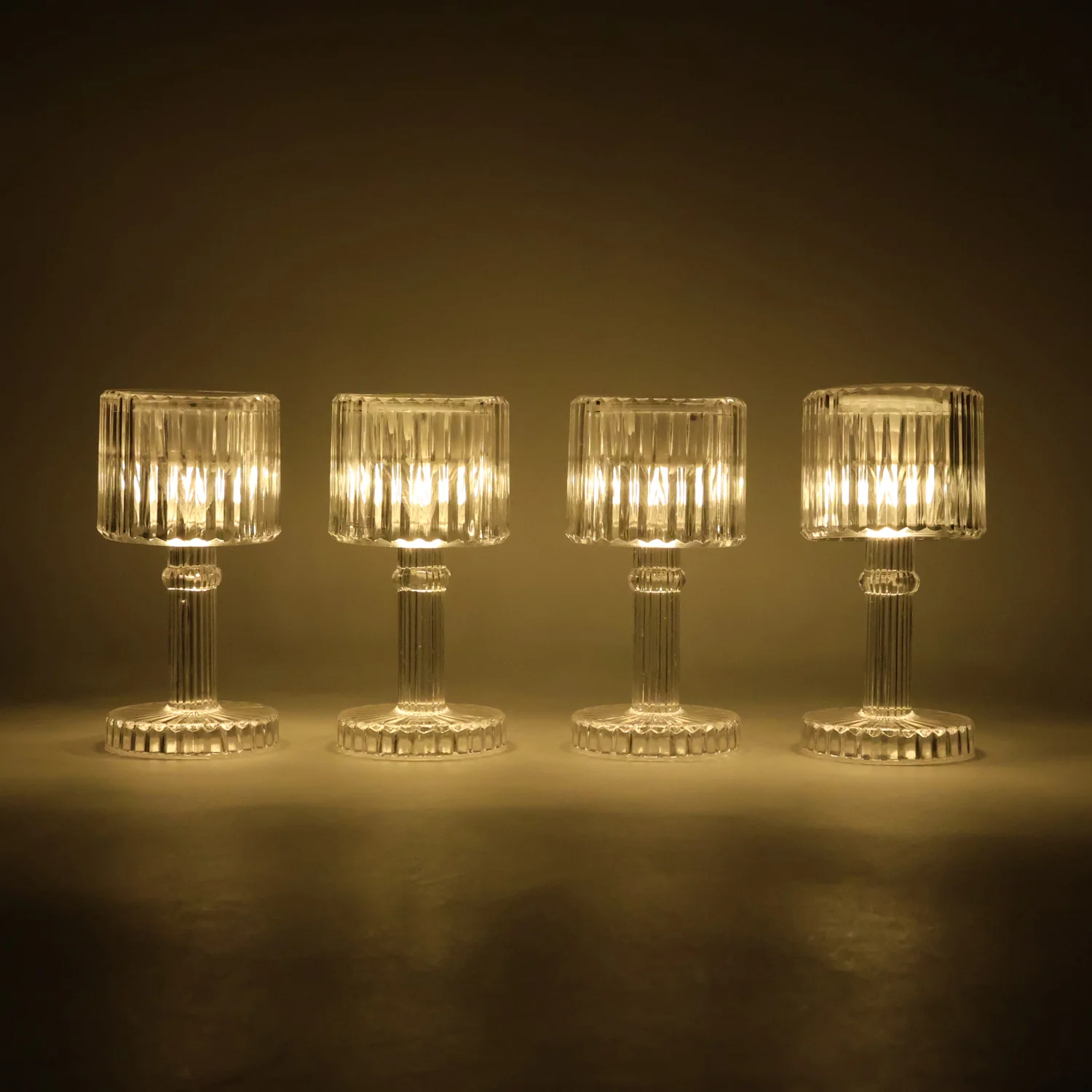 Set of 4 LED Crystal-Effect Table Lamps - Image 4