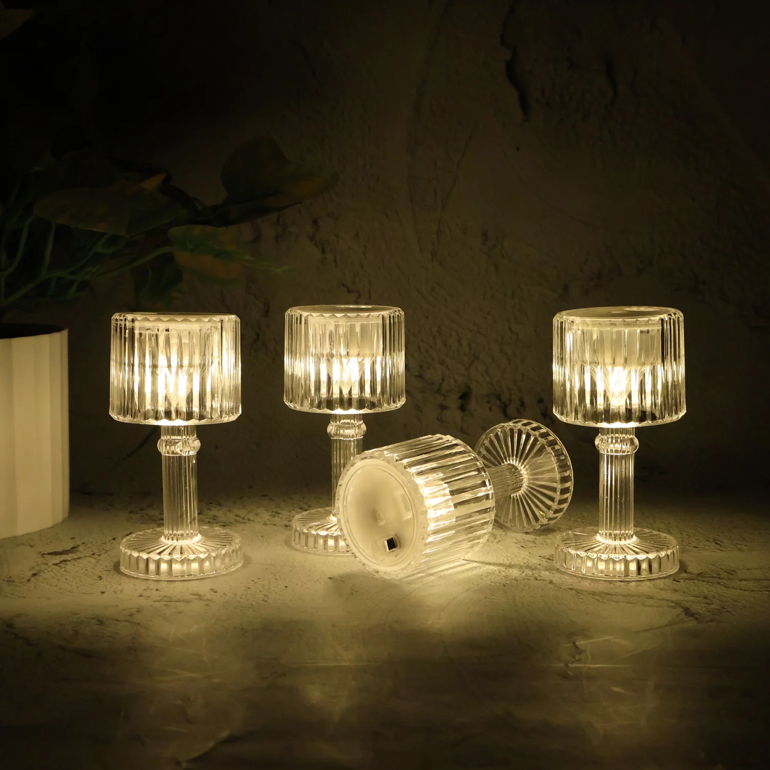 Set of 4 LED Crystal-Effect Table Lamps - Image 6