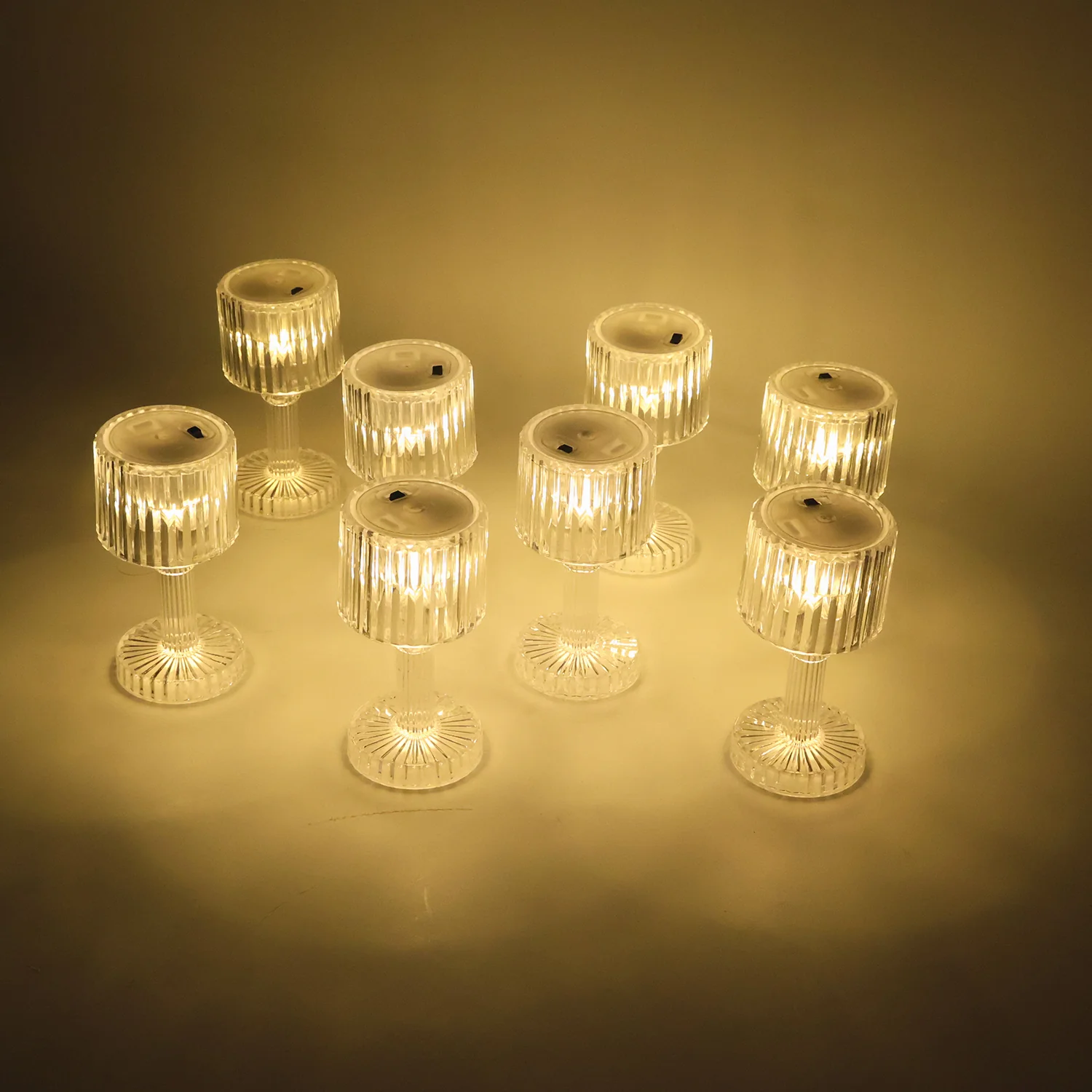 Set of 8 LED Crystal-Effect Table Lamps - Image 3