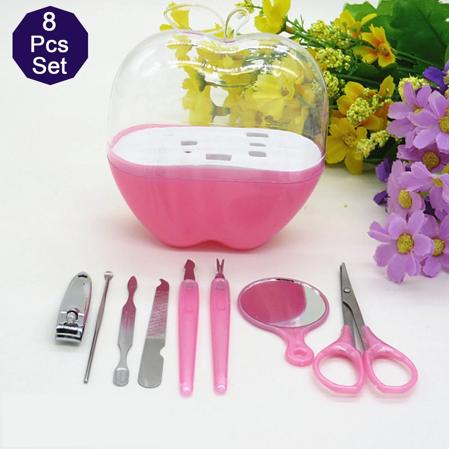 8 in 1 Apple Shape Manicure Set - Image 3