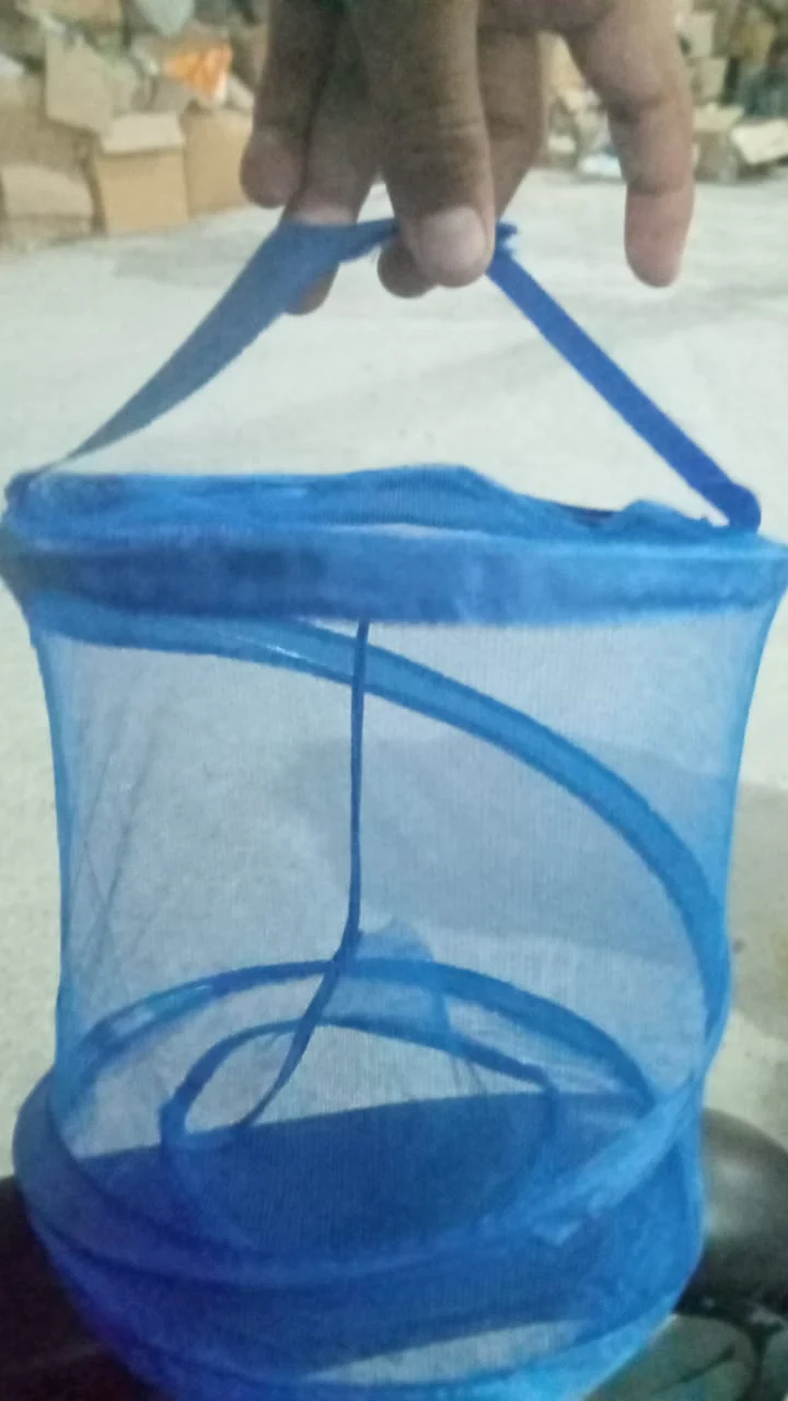 Mesh Up Laundry Hamper Foldable Portable Dirty Clothes Basket for Bedroom Kids Room - Image 9