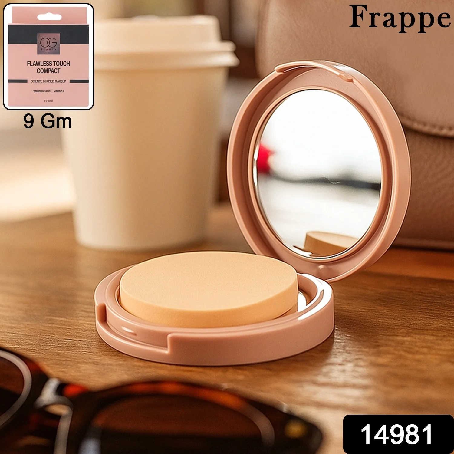 OG Beauty Frappe Flawless Touch Compact Powder (9 GM / 1 Pc) - Image 2