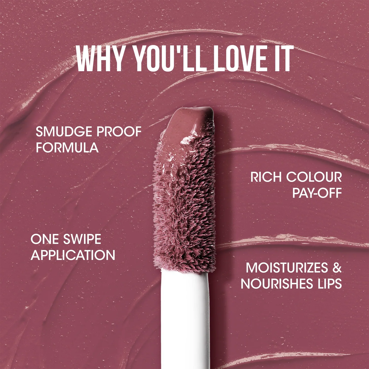 OG Beauty Merry Mulberry Moisture Lock Liquid Lipstick (4.5 ML / 1 Pc) - Image 3