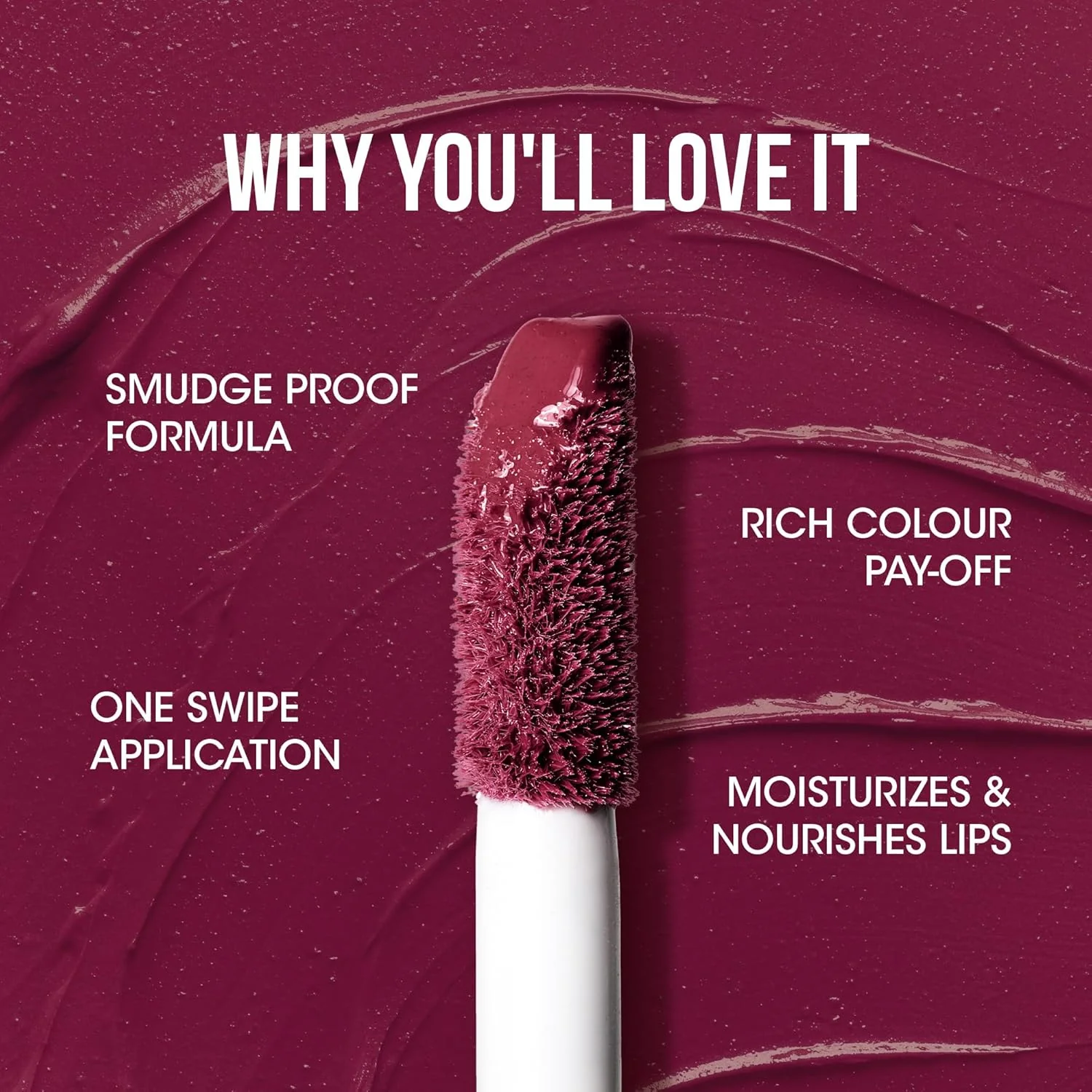 OG Beauty Vintage Wine Moisture Lock Liquid Lipstick (4.5 ML / 1 Pc) - Image 7
