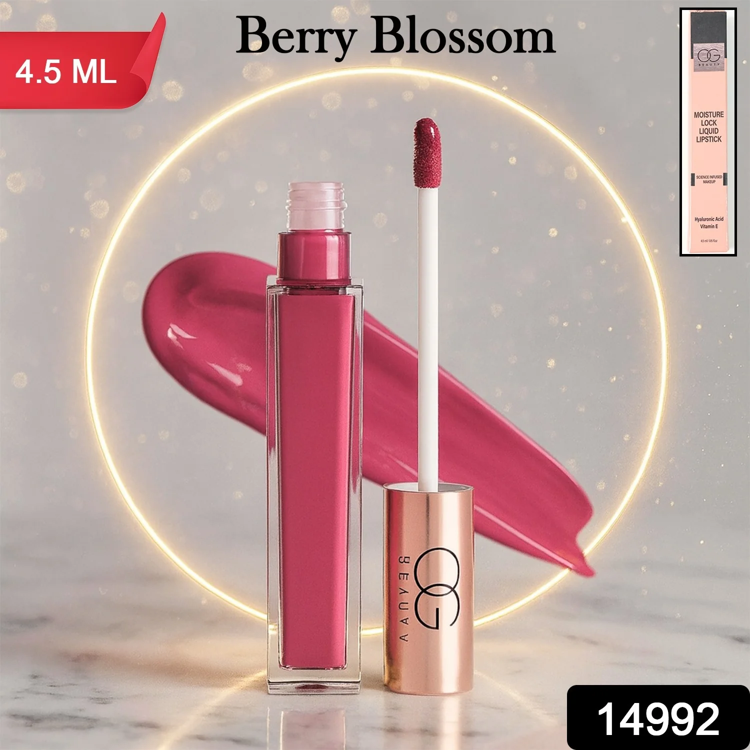OG Beauty Berry Blossom Moisture Lock Liquid Lipstick (4.5 ML / 1 Pc) - Image 2