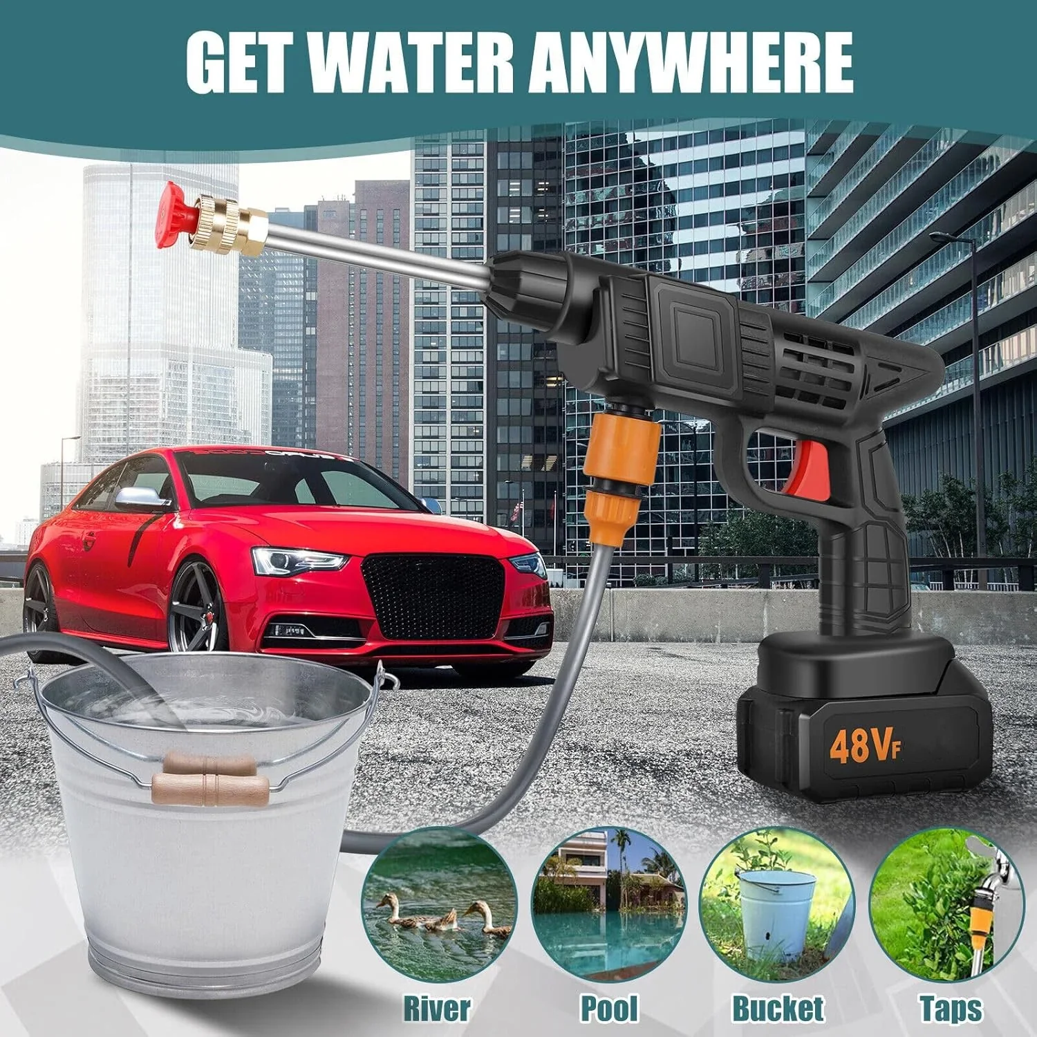 48V Car washing Kit (48V / With Small Box / Single Battery Operated)) - Image 4