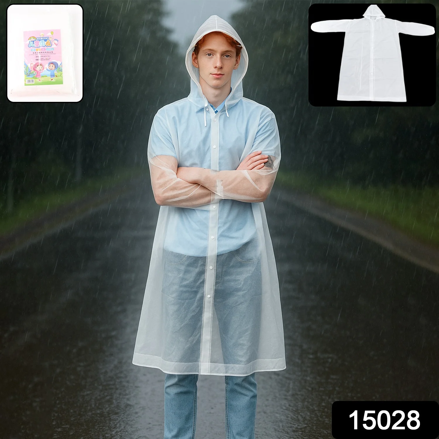 Eva Portable Rain Coat, Waterproof Raincoat (1pc) - Image 2