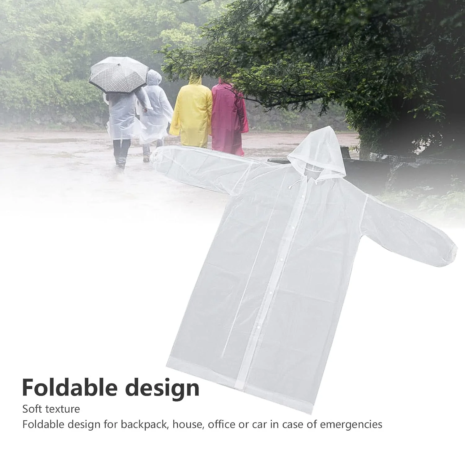 Eva Portable Rain Coat, Waterproof Raincoat (1pc) - Image 4