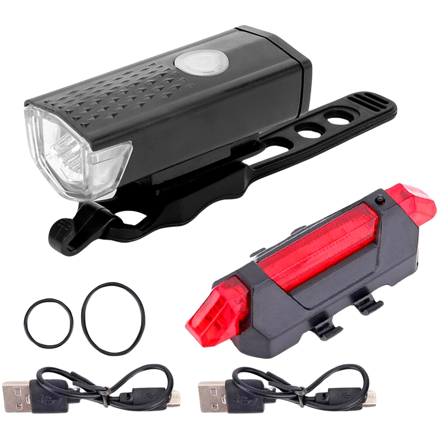 Combo of Bicycle LED USB Rechargeable Head Light and Tail Light (2 Pc Set) - Image 5