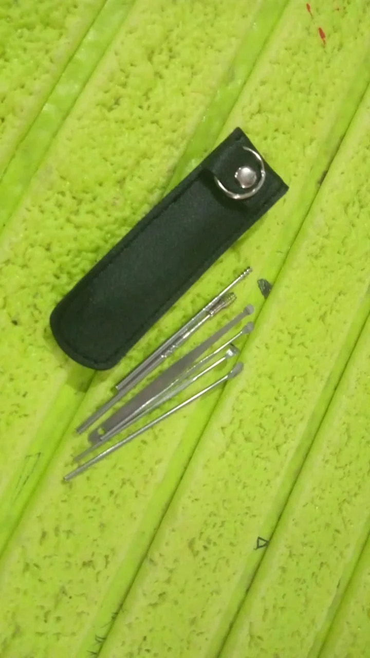 6-in-1 Ear Wax Cleaner- Resuable Ear Cleaning Tools Leather Pouch - Image 7