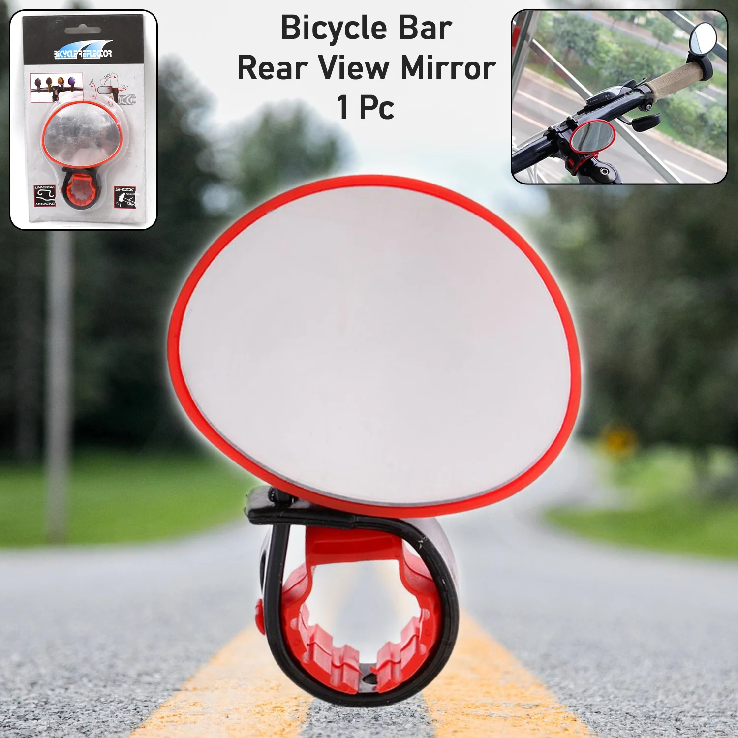 Bicycle 360 rotation Cycling Mirror Handlebar Rearview Mirror (1 Pc) - Image 3