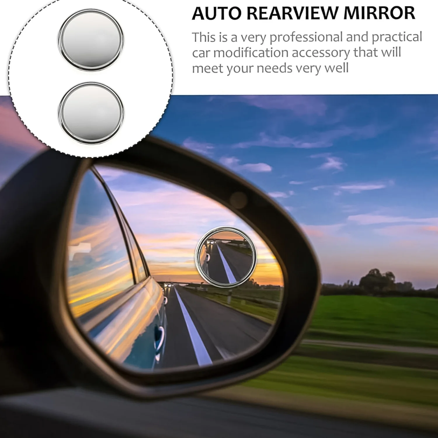 Car Blind Spot Side Mirror Round HD Glass Blindspot Mirror (2 Pcs Set) - Image 5
