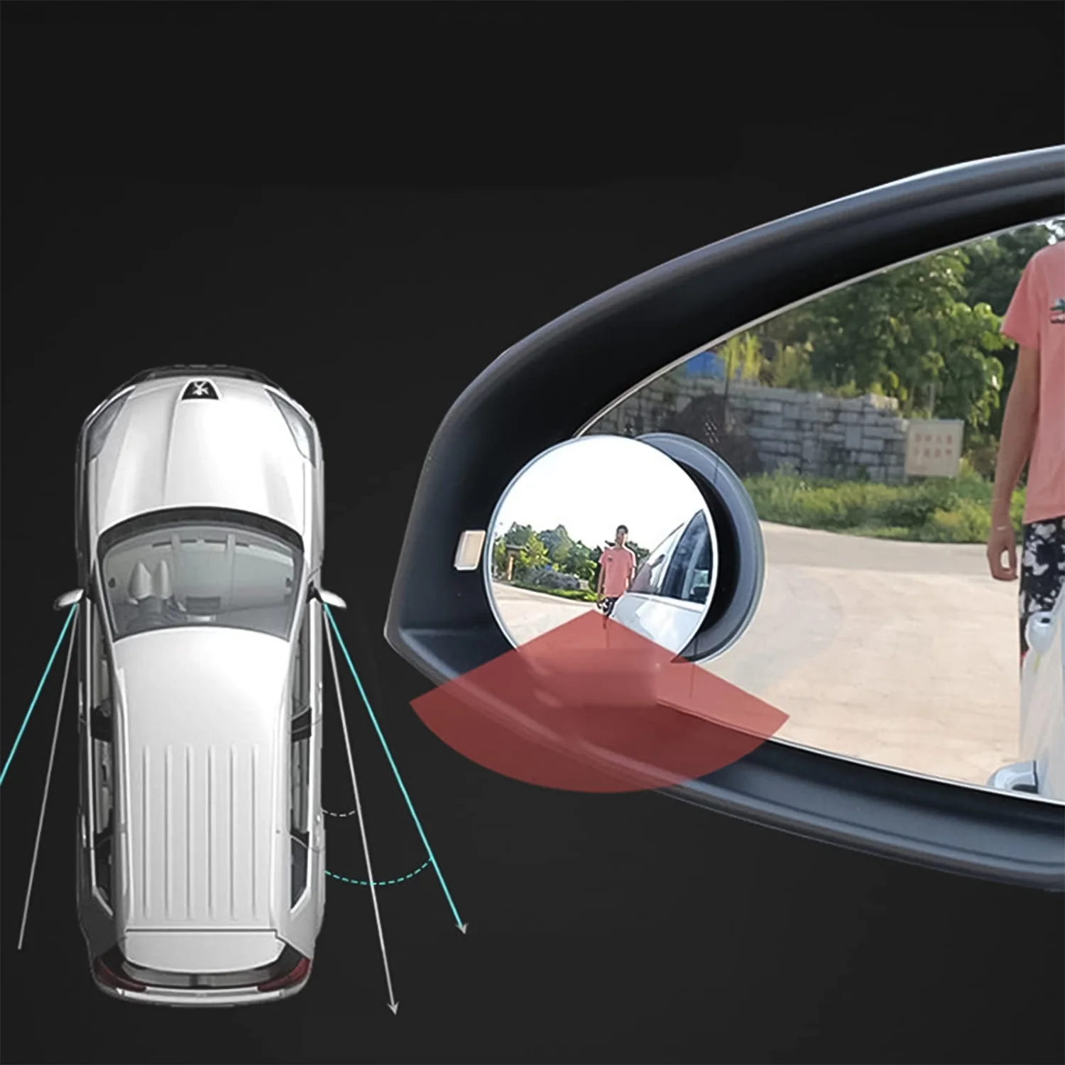 Car Blind Spot Side Mirror Round HD Glass Blindspot Mirror (2 Pcs Set) - Image 7