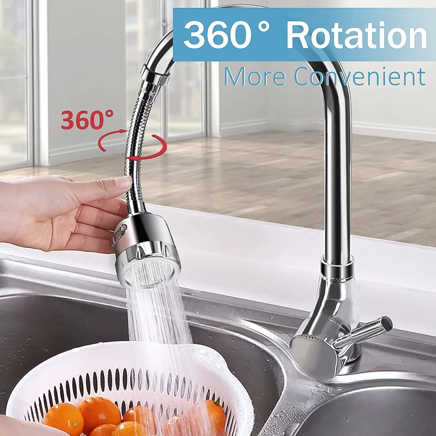 Water Faucet Sprayer Tap Extender for Kitchen Sink (1 Set) - Image 4