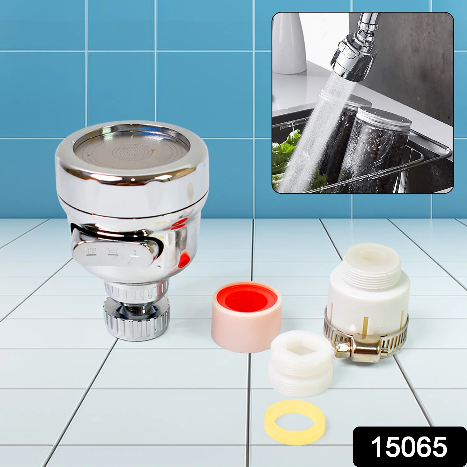 Faucet Sprayer Head, 360° Rotatable Faucet Extension (1 Set) - Image 2