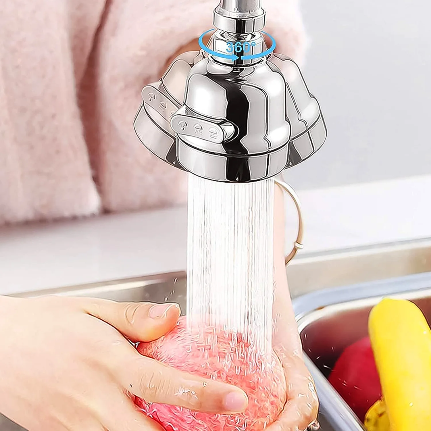 Faucet Sprayer Head, 360° Rotatable Faucet Extension (1 Set) - Image 3