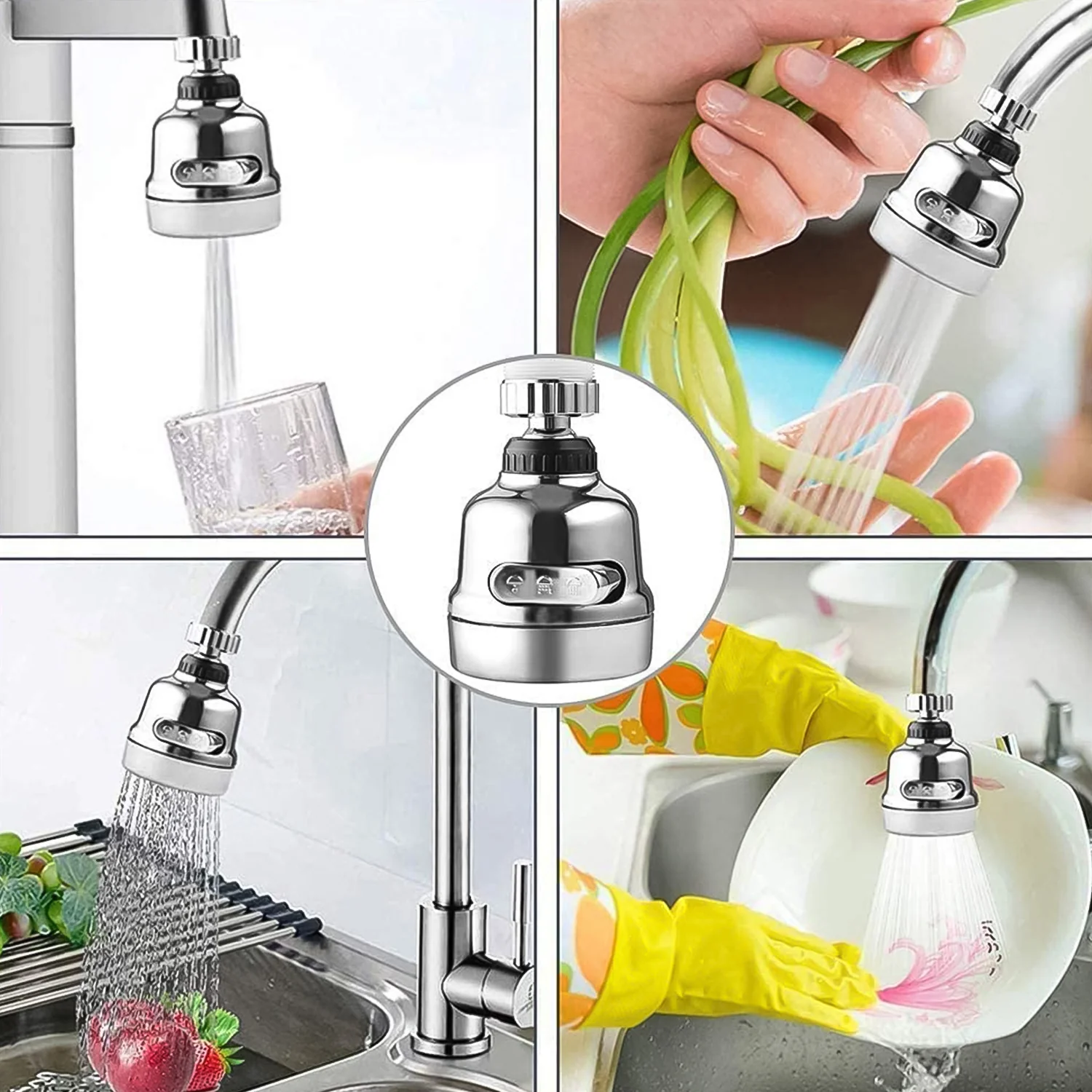 Faucet Sprayer Head, 360° Rotatable Faucet Extension (1 Set) - Image 6