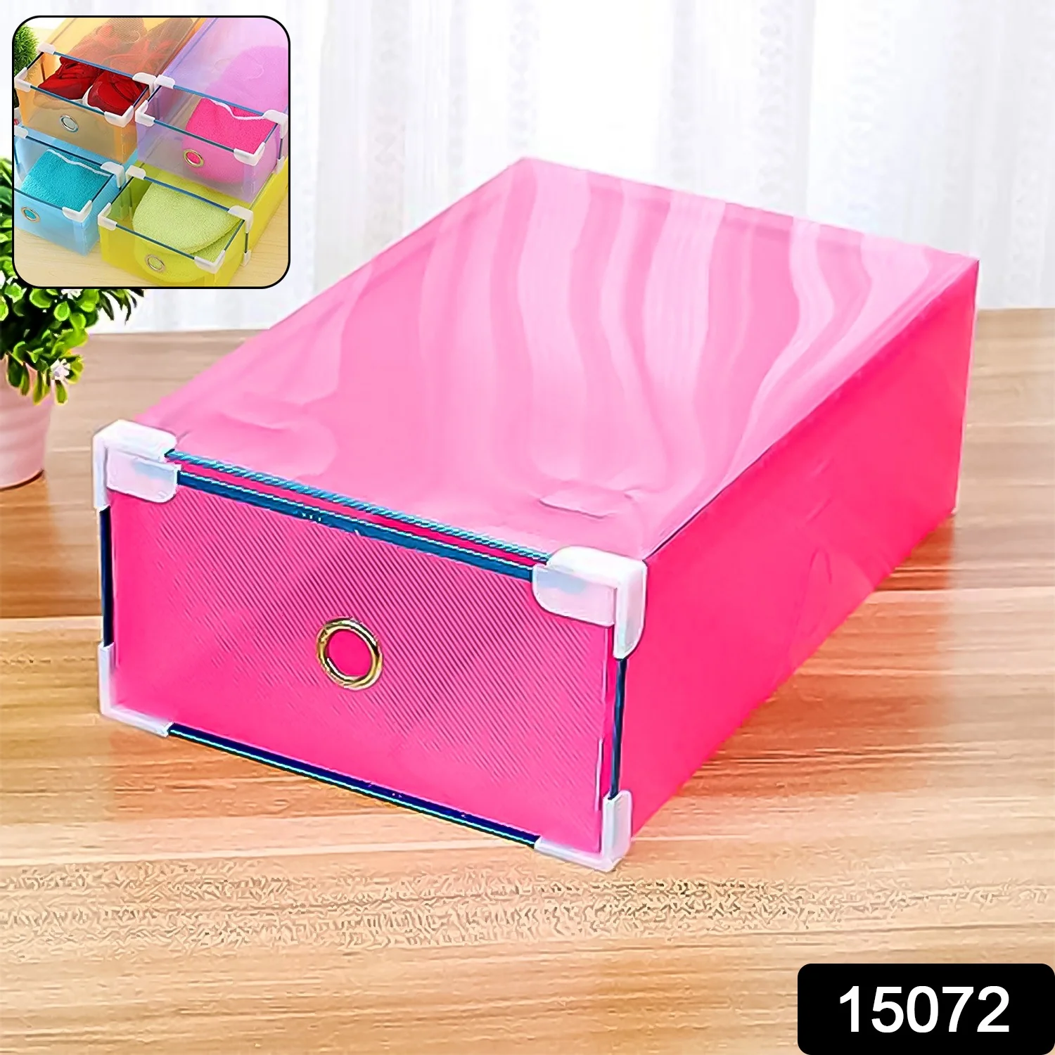 Transparent Drawer Style Shoe Storage Box (1 Pc) - Image 2