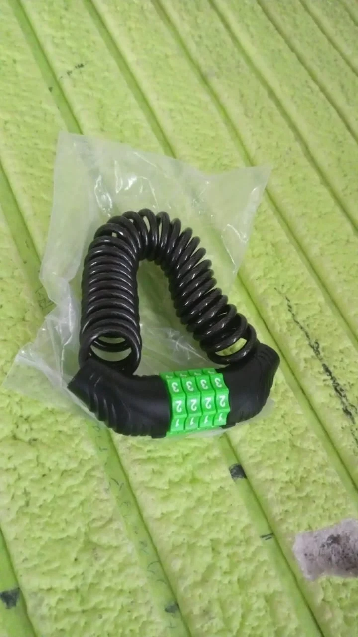 Spiral Cable Lock | 4-Digit Combination Code | Bicycle Security Lock (1 Pc) - Image 7