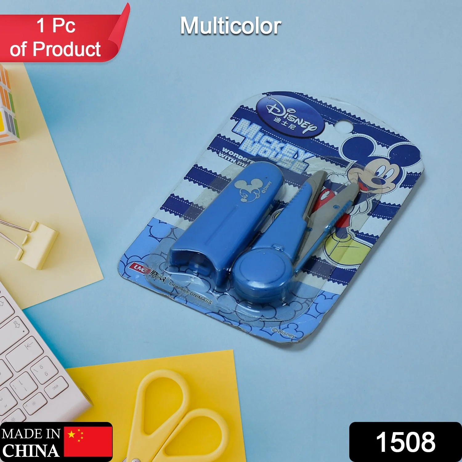 Mickey Mouse Scissors With Cover For Home Use ( Multi Color 1 pcs ) - Image 2