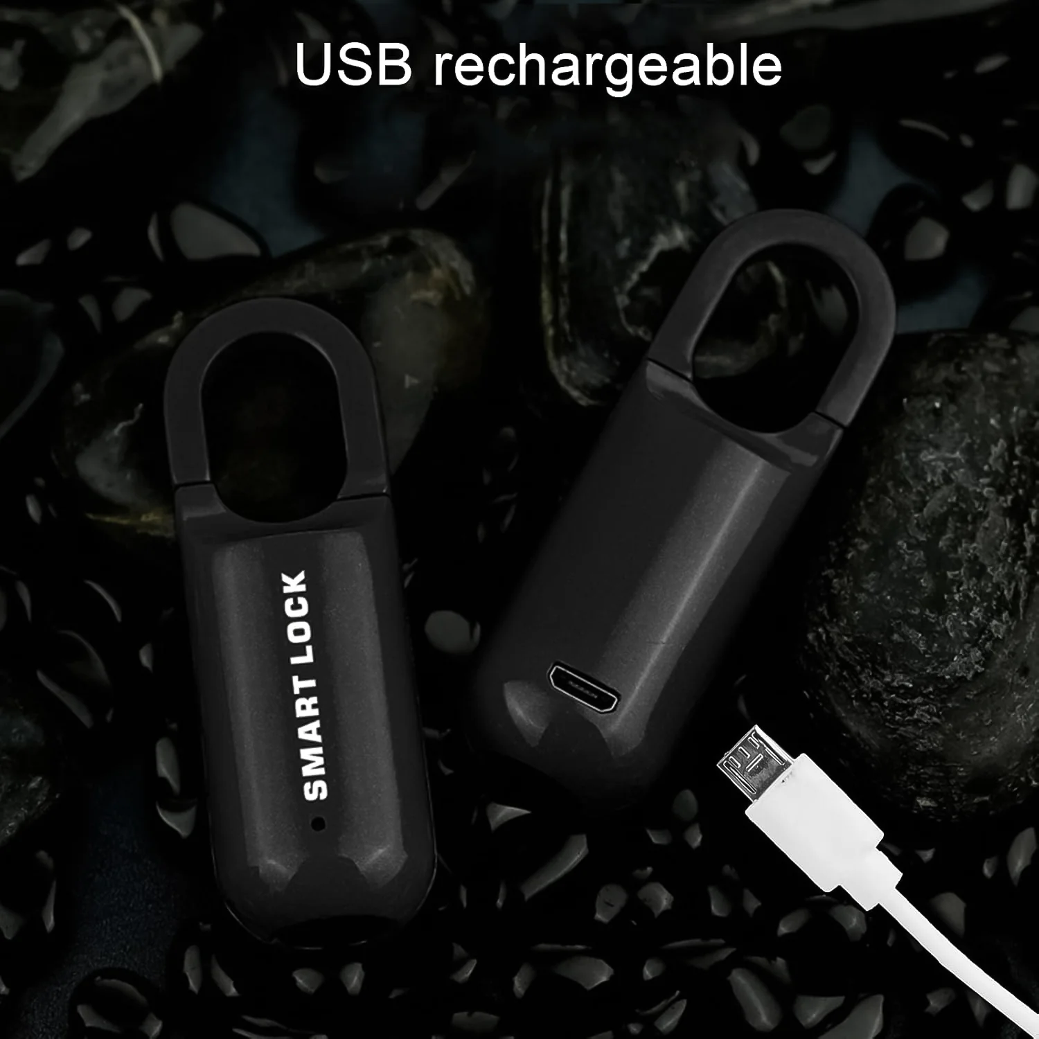 Small USB Rechargeable Smart Fingerprint Padlock for Locker - Image 4