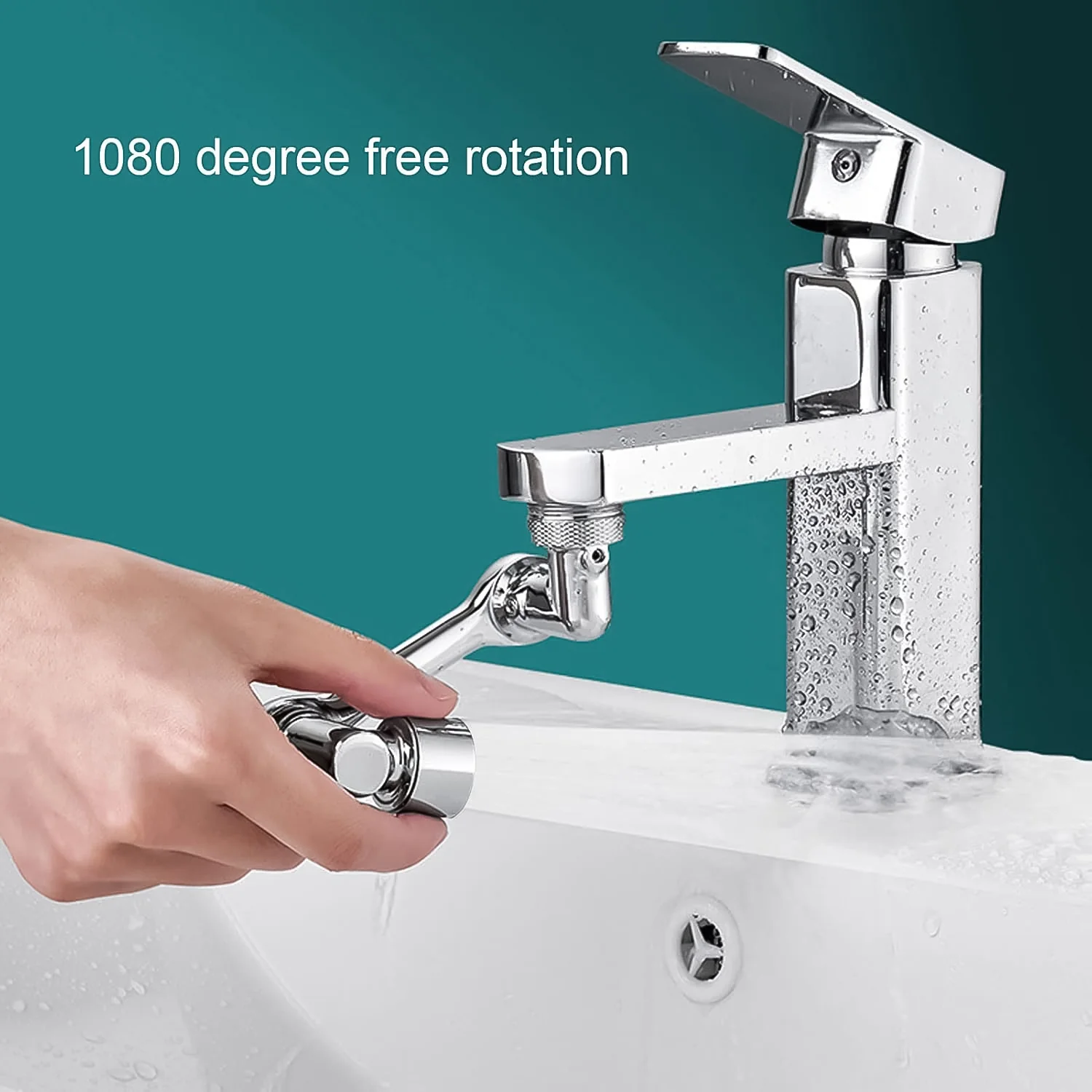 Splash Faucet Filter Faucet, 1080 Rotating Faucet Sprayer Head (1 Set) - Image 4