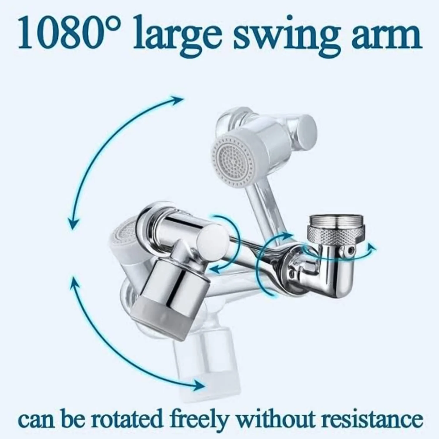 Splash Faucet Filter Faucet, 1080 Rotating Faucet Sprayer Head (1 Set) - Image 7
