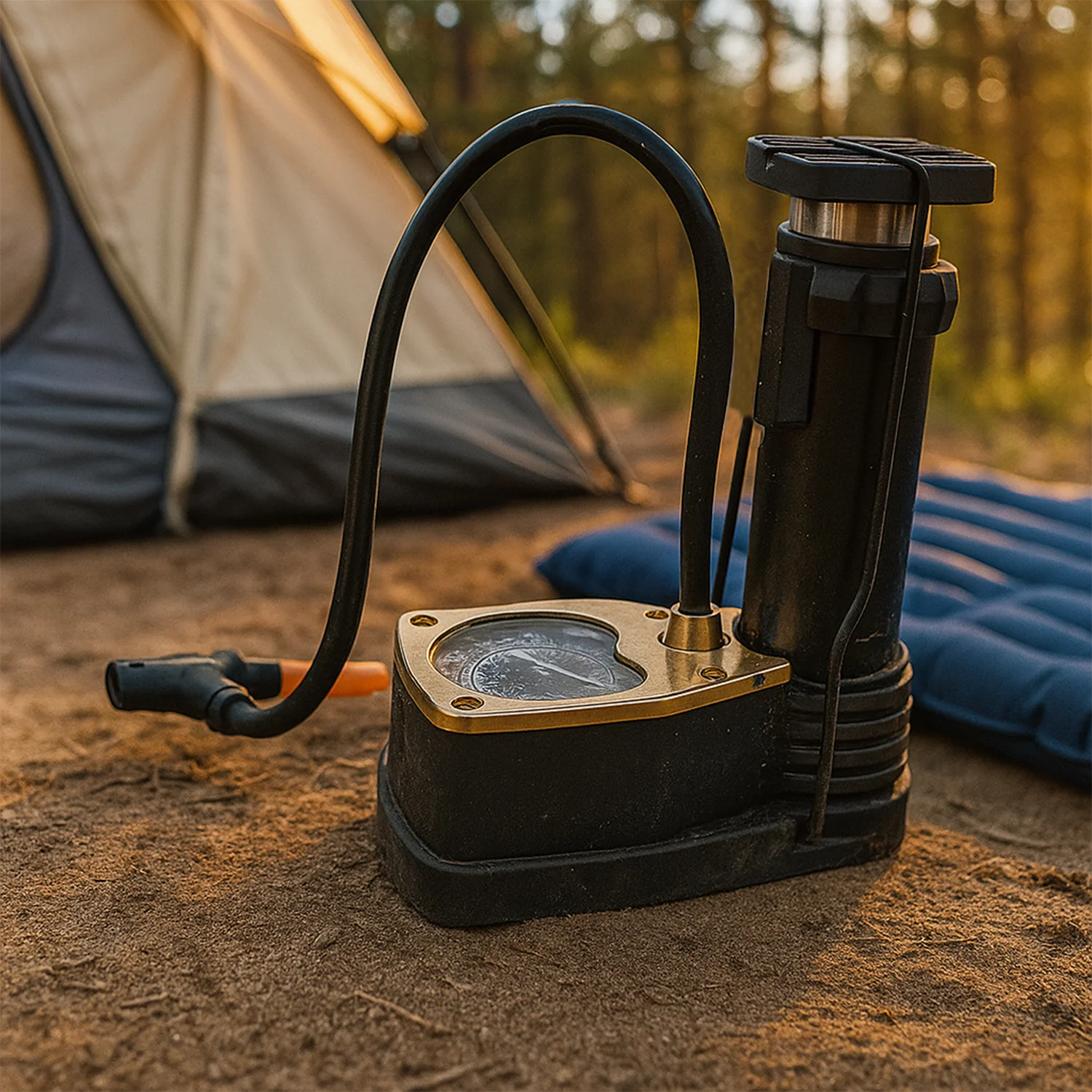 Portable High Pressure Foot Air Pump with Needle (1 Pc) - Image 3