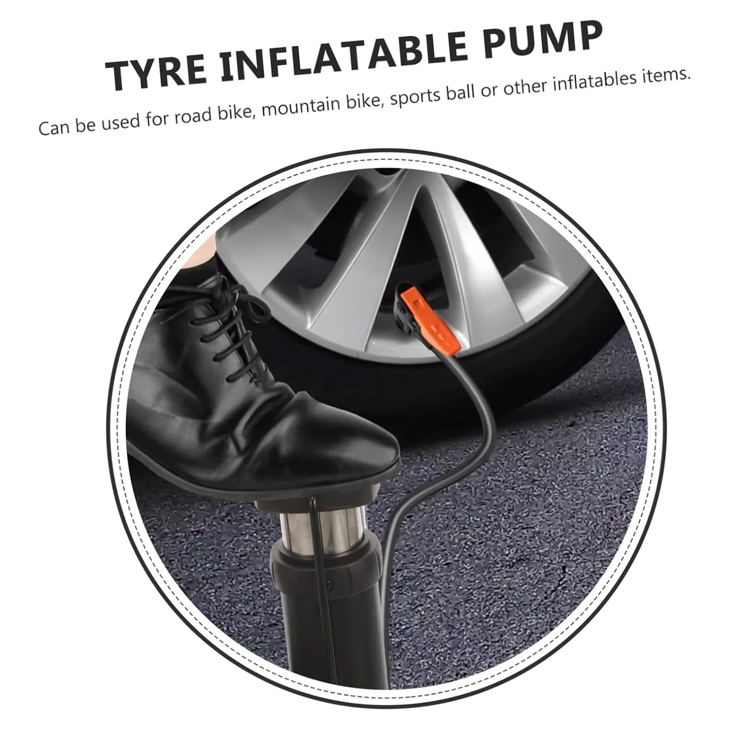 Portable High Pressure Foot Air Pump with Needle (1 Pc) - Image 6