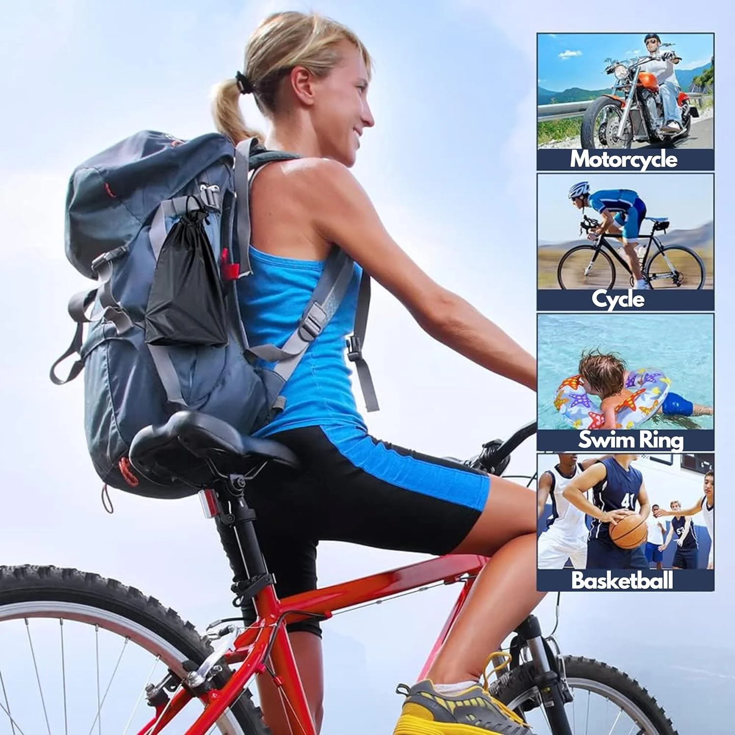 Portable High Pressure Foot Air Pump with Needle (1 Pc) - Image 7
