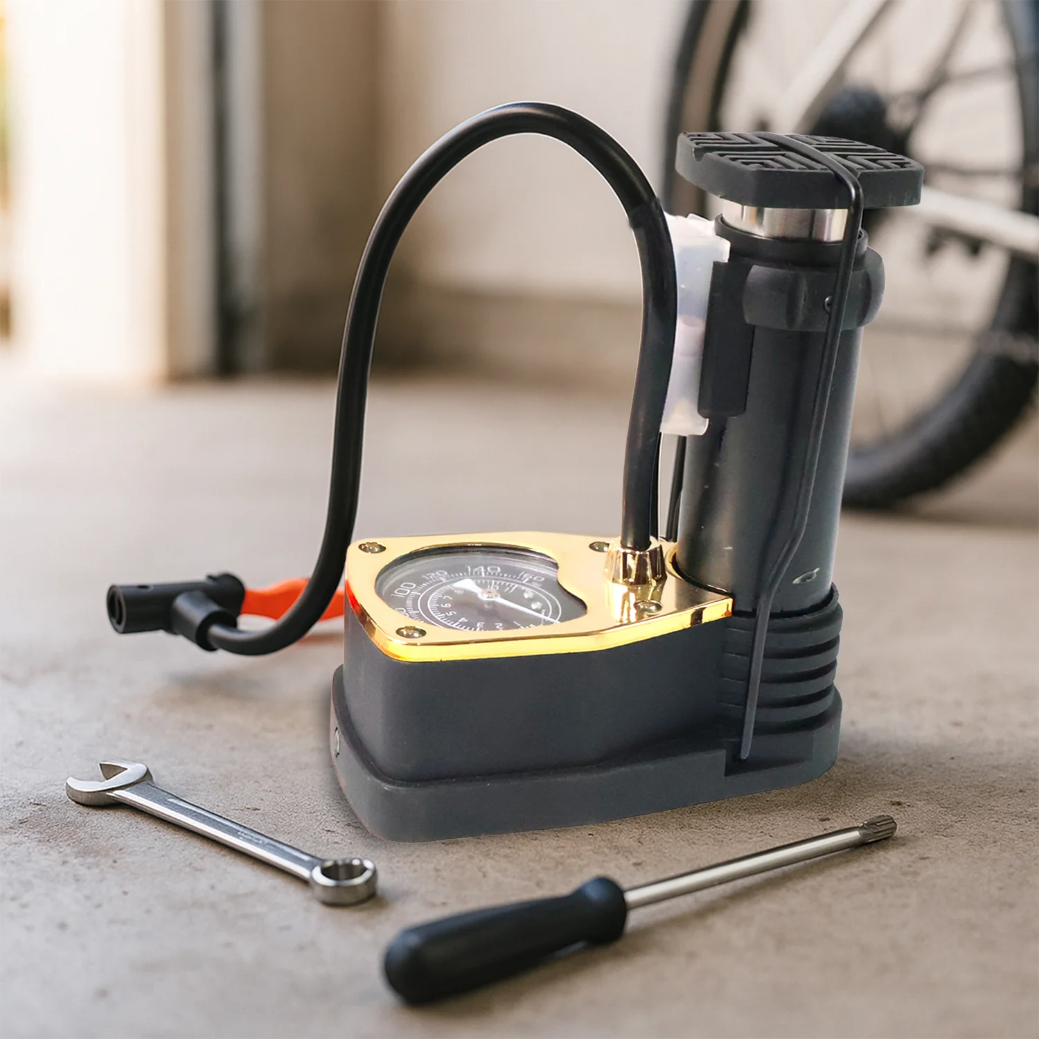 Portable High Pressure Foot Air Pump with Needle (1 Pc) - Image 9