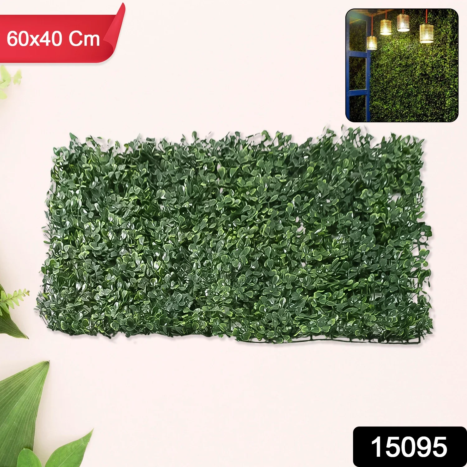 Plastic Wall Artificial Plant Base (60×40 CM / 1 Pc) - Image 2