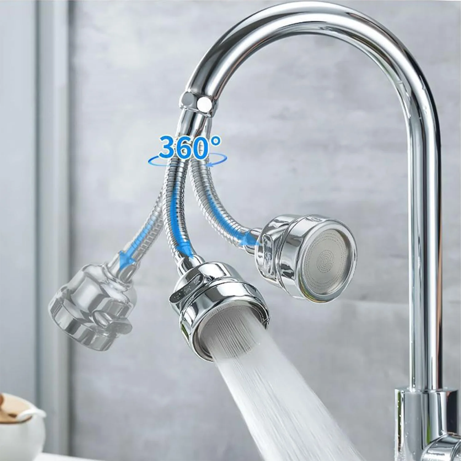 Stainless Steel Water Faucet Sprayer Head (1 Pc / 7 Inch) - Image 3